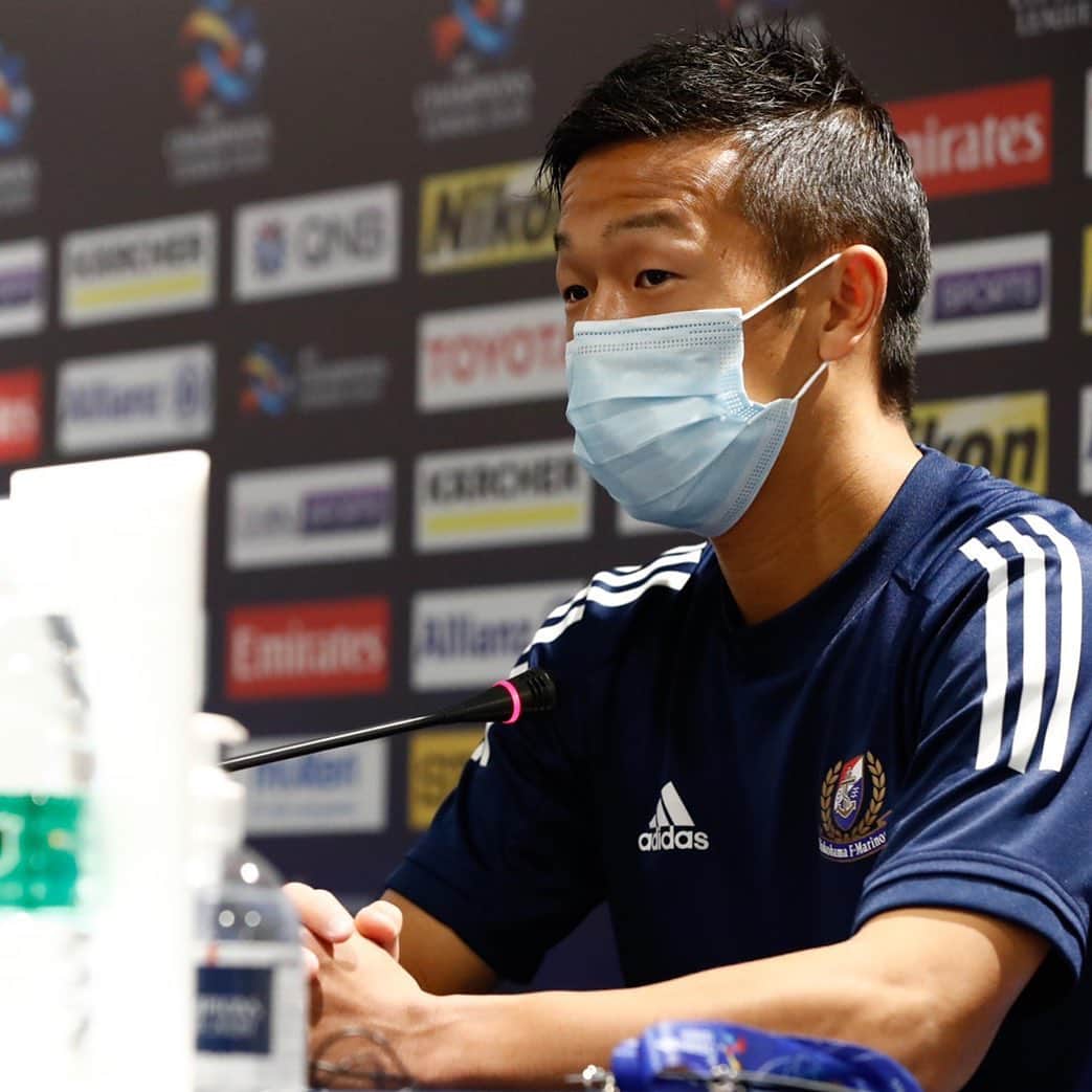 のインスタグラム：「試合前日公式会見 #喜田拓也 「クラブ史上初めてグループステージを突破して、ここからは未知の領域ですが、これまでクラブが成し遂げられなかったことにチャレンジできる機会があることを非常に楽しみにしています。チーム内を見渡してもだれも恐れている人はいません。長い歴史のなかでこじ開けられなかった扉を、自分たちの力で開けていきたいと思います」  #fmarinos #ACL2020 #KeepSailTogether」