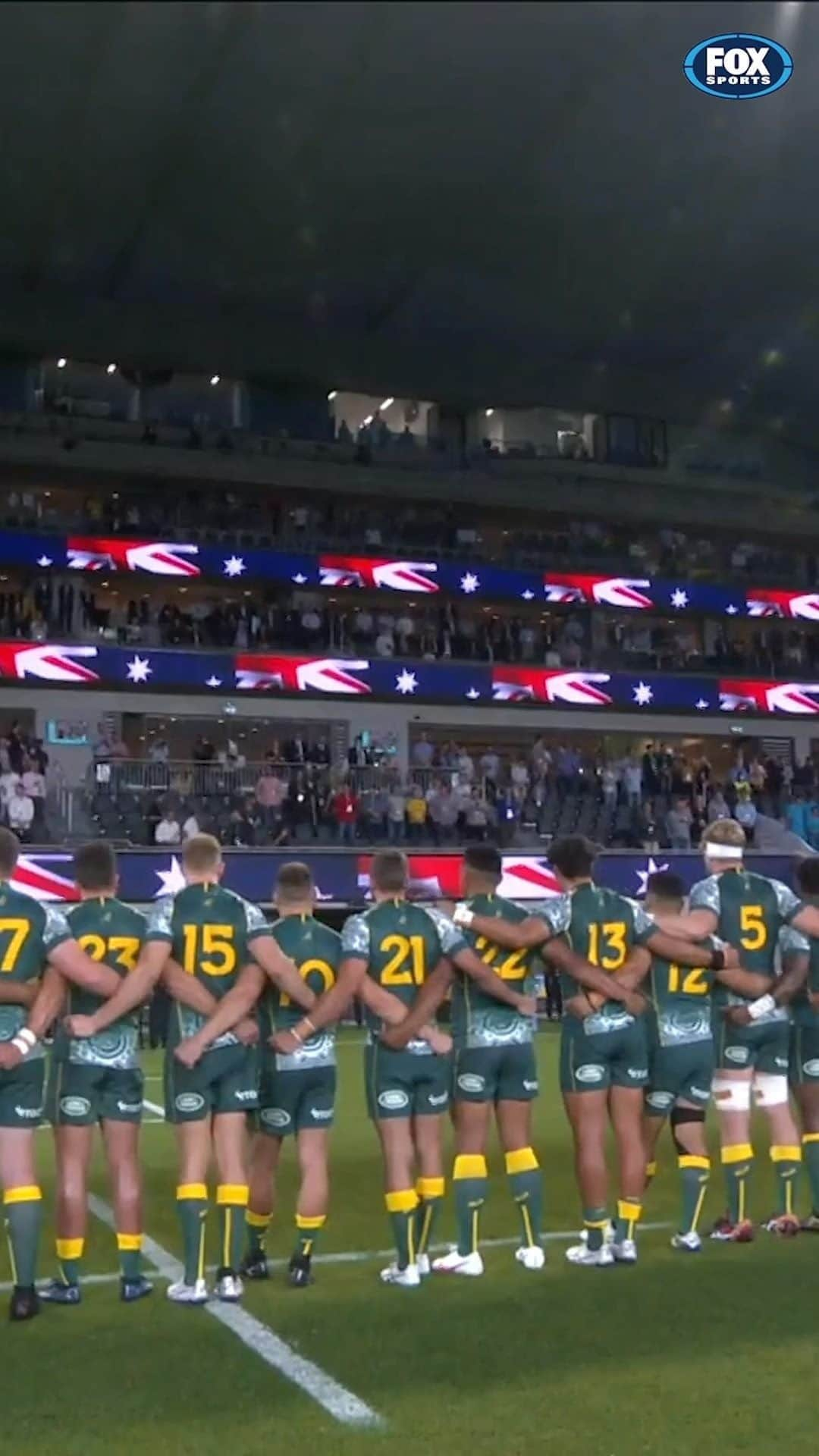 FOX・スポーツ・ラグビーのインスタグラム：「The INCREDIBLE rendition of the Australian national anthem」