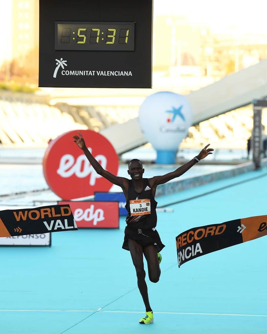 adidas Runningのインスタグラム：「Make a little more room in the 2020 history books. @kandiekibiwott is now the half marathon World Record holder.  ⏱ 57:32 👟: Adizero Adios Pro  — #running #adidas #adidasrunning #adizeroadiosPro」