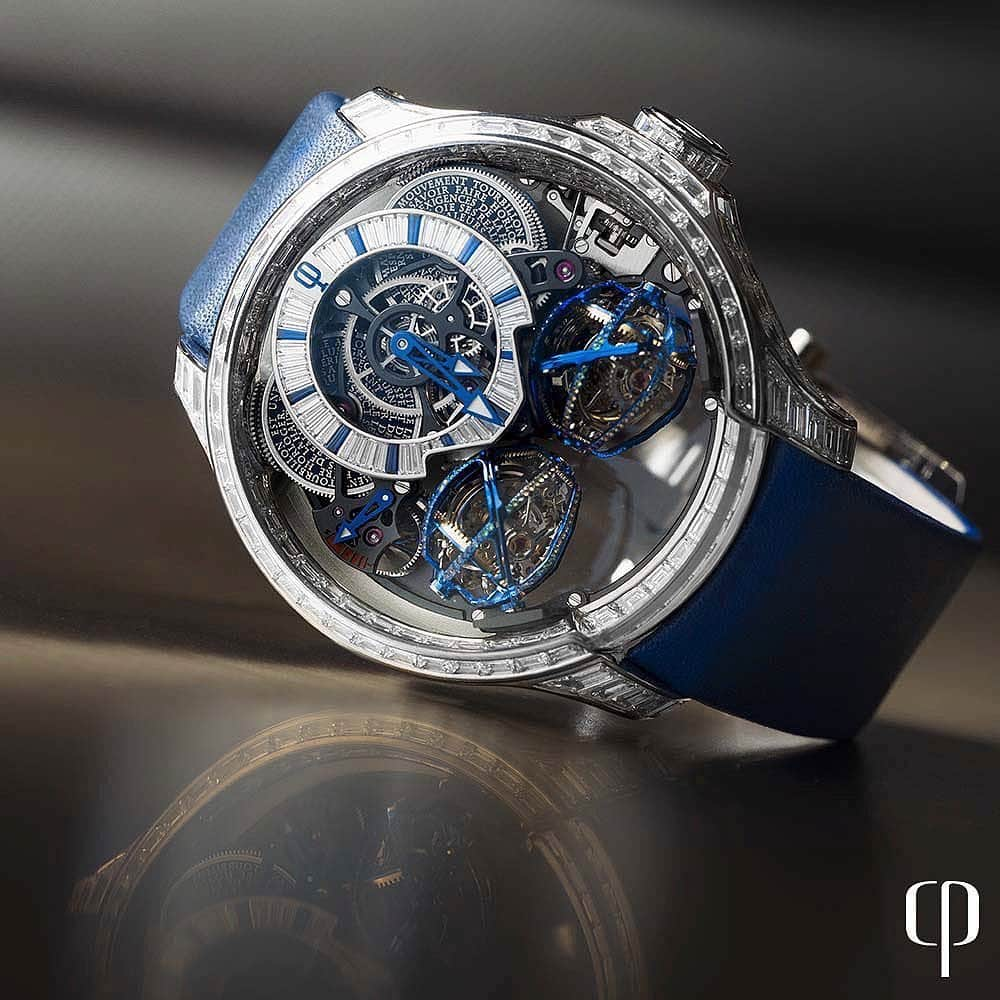 Daily Watchさんのインスタグラム写真 - (Daily WatchInstagram)「The world’s fastest triple-axis tourbillon and first double Spherion-powered timepiece from @Purnell_Official. With a full set diamond baguette invisible-setting case and never-before-seen gem‑set tourbillon cages 👀🔍 #Purnell」12月7日 3時27分 - dailywatch