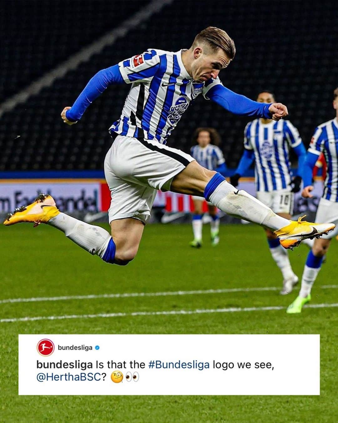 ヘルタ・ベルリンのインスタグラム：「Say no more... 😜 @bundesliga  . . #HaHoHe #herthabsc」
