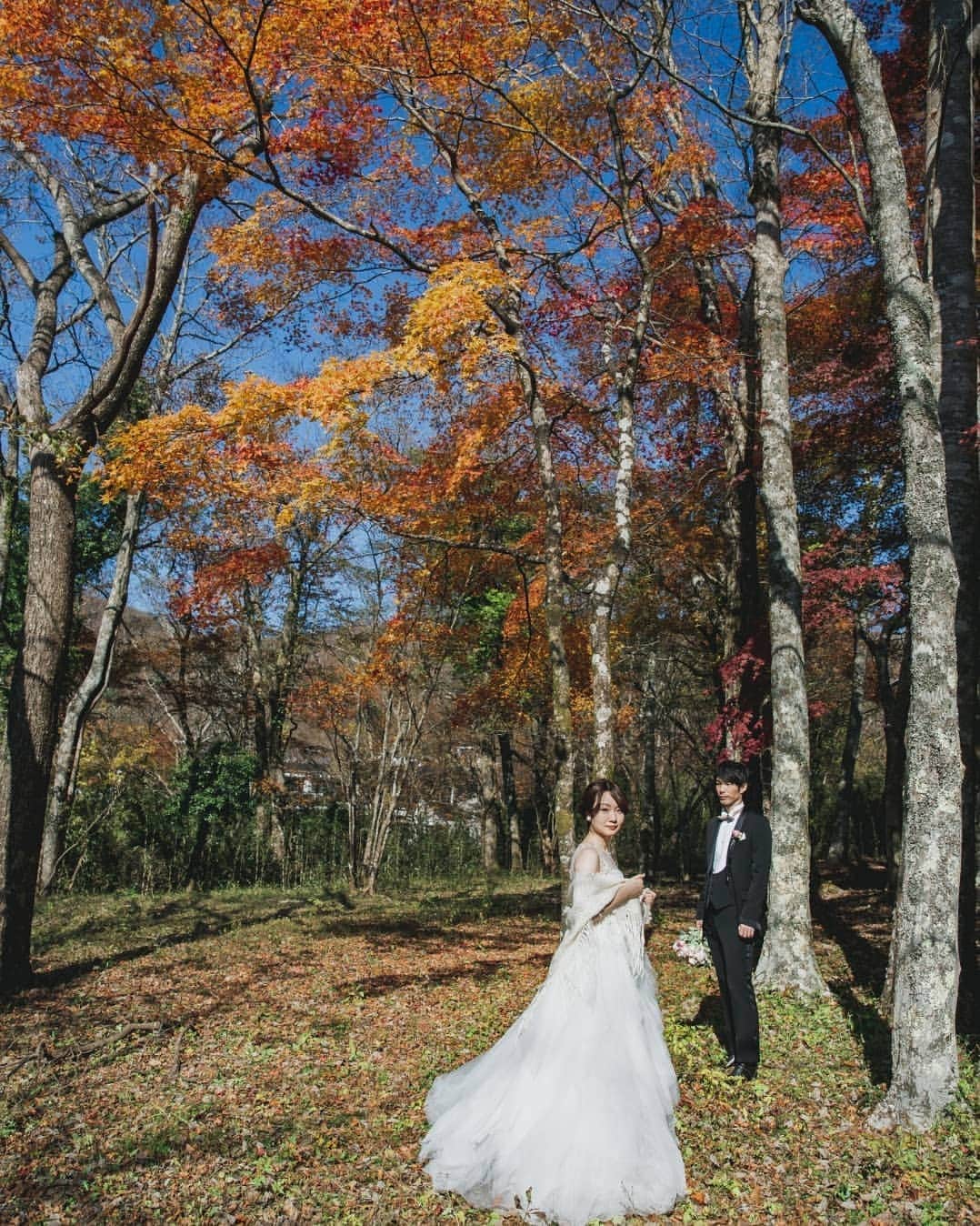 Cli'O mariageクリオマリアージュさんのインスタグラム写真 - (Cli'O mariageクリオマリアージュInstagram)「晴天秋晴れ、11月中旬最高のウエディングフォトトリップ🥀 . お天気も良く、ほんと良かったです、紅葉もすすきも見頃で最高ですね🍁 @lecoeul さんのブーケ💐が、いっそう写真を引き立たせていますね🕊️ . 凛とした空気感の冬が到来してきます、撮影用各種ケープ等のご用意もしておりますので、事前にフォト予約時お問い合わせ下さいね🕊️ . 宿泊のお部屋は、薪ストーブのあるお部屋にも泊まってみたいですよね🌿 . 既に複数の撮影を頂戴しております、随時受付しておりますので、先の御予約もお部屋のリザベーションもございますから、計画的なプランをおすすめしています🥀 . 旅と建築と… 自然と食事… お気に入りの写真と… コーヒー☕ .　　　　　　　　 思い出を紡ぐ… . 春夏秋冬 . 余韻の残るフォトウエディングの旅 お気に入りの宿… . 🕊️Wedding Photo Trip🕊️ Hakone Retreat × Cli'O mariage 自然アートを切り取ったような宿泊コラボレーションウエディングフォト🌿 . 人気の施設、素敵なクリエーター達ですから、撮影日や宿泊の日程タイミング合わせは、なるべくお早めをお薦め致します🌿 . ★ホームページが完成★ https://www.cliomariage.com/weddingphototrip/ 箱根リトリートとの宿泊コラボレーションフォトスタートです🕊️ . 【Wedding photo trip 】 hakone retreat×Cli'O mariage @hakone.retreat  @cliomariage お問い合わせは、クリオマリアージュが担当しております🕊️ . クリオマリアージュのLINE等でお気軽にお問い合わせ下さいね✨ . 都会の喧騒を離れ、都心からもっとも近い自然の癒しと北欧を感じる箱根リトリートに宿泊し、施設内や仙石原でマイナスイオンたっぷりのフォトウエディングと旅を楽しむのは、お二人にとって思い出深きものになります🕊️ . 拘りのドレスやタキシード、印象的な写真は勿論、ご家族ご親族と一緒に宿泊して大切な思い出に🌿 大切な家族だからこそ、穏やかな場所と時間で結婚を祝いたい、親族のお披露目をしたい、施設内の料亭（俵石）やフレンチレストラン（WOODSIDE dining）でも皆様でお食事も、家族の為のウエディングケーキもオーダー可能です🍃 . 勿論お二人で思い出深いフォトウエディング、更にどのお部屋にするか選ぶのも楽しみです、北欧家具に囲まれた広いお部屋に、薪ストーブのあるお部屋に、森の中の露天風呂付コテージにと、二人で決めてゆくのも楽しいひと時です🕊️ . 記念日ごと、家族の祝いの日にまた訪れたい場所とクリオマリアージュがコラボレーション、素敵なフォトウエディングのために 【Wedding photo trip】 hakone retreat×Cli'O mariage 箱根リトリート×クリオマリアージュがスタート🌿 . 結婚式はしないと決めている方、結婚式の延期や中止されたカップルや、両親に感謝の気持ちを伝えるためのアルバムが欲しい、前撮り後撮りも思い出深いものにしたい、ご家族や親族と一緒に楽しみたい、親しい友人とも思い出にしたい、そんなお二人にぜひおすすめしたいフォトウエディングの旅🕊️ 詳細は専用ホームページをご覧くださいませ。 https://www.cliomariage.com/weddingphototrip/  . ★リアルなクリオマリアージュブライズをご紹介しております⏬  @cliomariage_brides ★パーティーや花嫁アクセサリーのご購入検討中の方はこちらをご覧ください⏬ @cliomariage.shop . The request of photo wedding is also possible. Please make an appointment. ↓↓↓ ☏+81-3-3770-9722 ✉info@cliomariage.com 1-16-16-5F Dogenzaka,Sibuya,Tokyo #cliomariage #photowedding #クリオマリアージュ #フォトウエディング #ウエディングフォト #ウエディングドレス #ドレス試着 #結婚準備 #ドレス探し  #結婚式はしない #前撮り #後撮り #リゾート婚 #アウトドアウエディング #プレ花嫁 #卒花嫁  #高身長花嫁 #家族婚  #2020冬婚　#2021春婚　#婚約 #ドレス迷子 #結婚式延期 #箱根リトリート #箱根旅 #weddingdress #結婚しました」12月6日 19時44分 - cliomariage