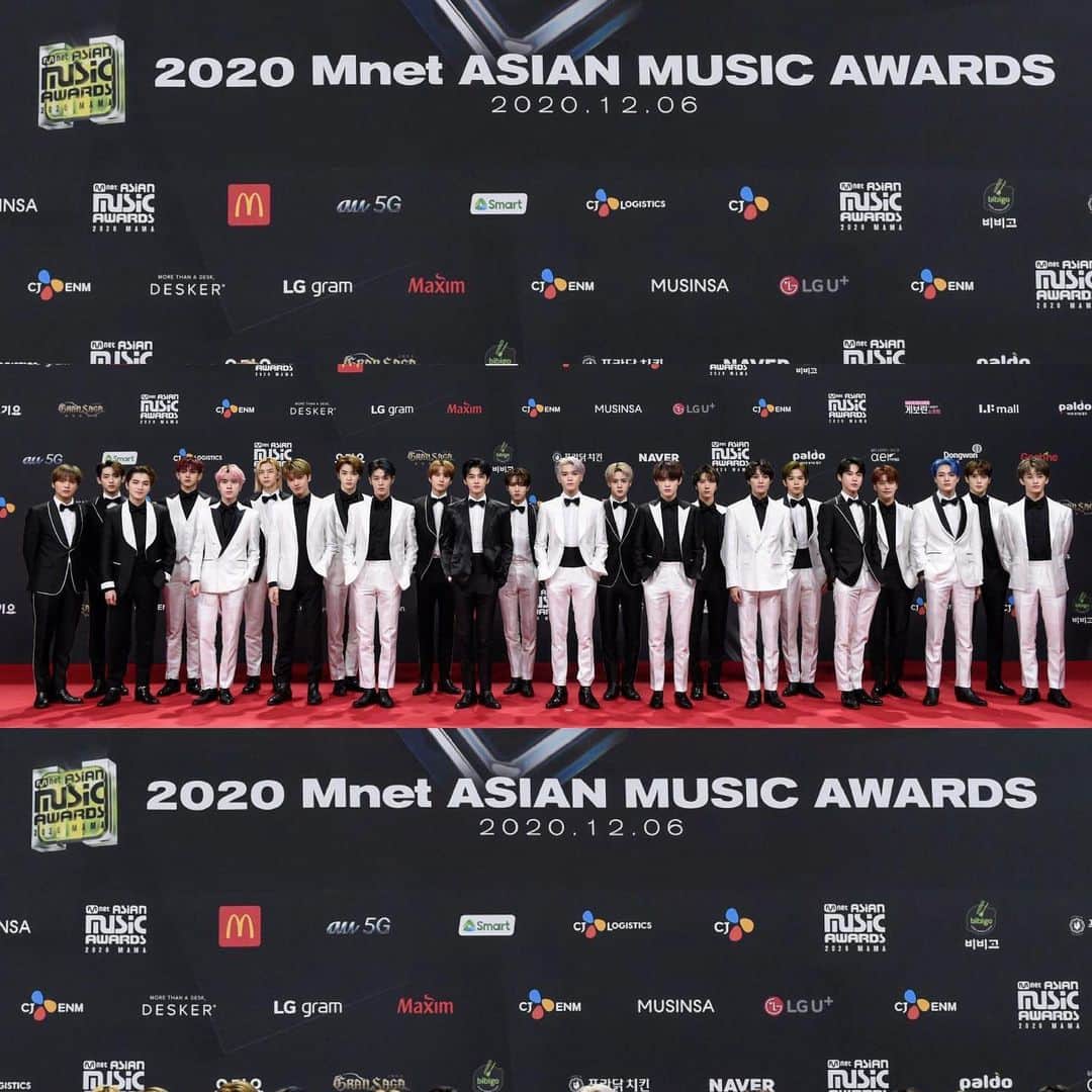 NCT(Neo Culture Technology)のインスタグラム：「"[OFFICIAL] #NCT 2020 Mnet Asian Music Awards💚" #MAMA2020 ____________________ #TAEIL #JOHNNY #TAEYONG #YUTA #KUN #DOYOUNG #TEN #JAEHYUN #WINWIN #JUNGWOO #LUCAS #MARK #SUNGCHAN #HENDERY #XIAOJUN #RENJUN #HAECHAN #JENO #JAEMIN #YANGYANG #SHOTARO #CHENLE #JISUNG #NCT2020 #NCT127 #NCTdream #WayV #SMTOWN」