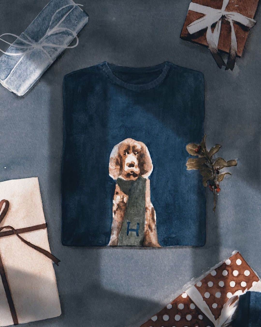 ハケットのインスタグラム：「Harry is a signature icon and man's best friend. Take him home this Christmas and enjoy the festive season with a true classic Hackett style. #STAYHackett」