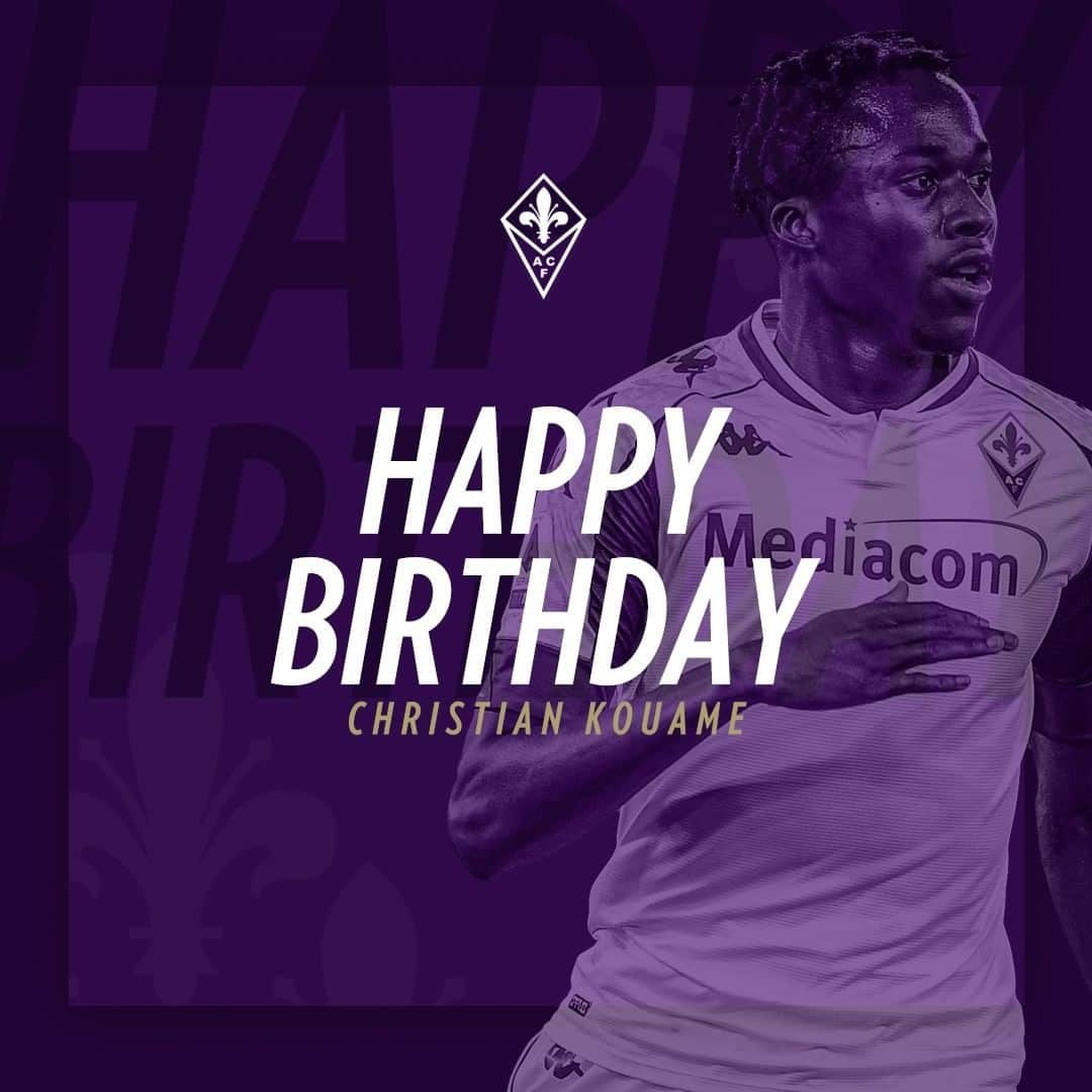 ACFフィオレンティーナさんのインスタグラム写真 - (ACFフィオレンティーナInstagram)「Buon compleanno, @christianmichael.11 🎂⚜️ Happy Birthday, Christian Kouame 🥳  #ForzaViola 💜 #Fiorentina #ACFFiorentina #HBD #Kouame #ChristianKouame」12月6日 21時42分 - acffiorentina