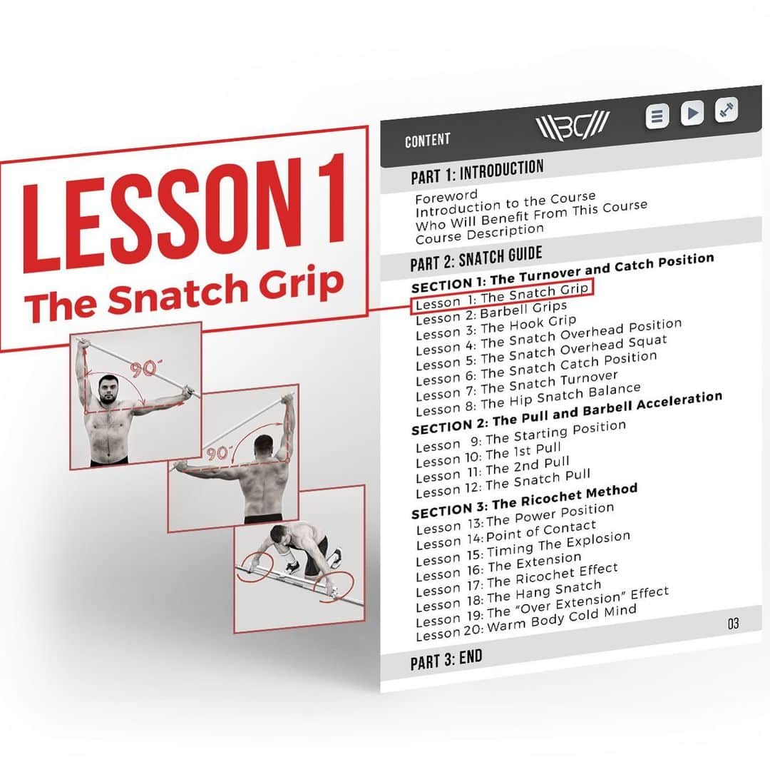 オレクシー・トロフティさんのインスタグラム写真 - (オレクシー・トロフティInstagram)「The #SNATCH MANUAL (8 steps) Full eBook "Snatch MasterClass" / 20 step-by-step lesson / you can find on torokhtiy.com (Link in BIO) 💥Buy “Snatch MasterClass” > Get “Snatch Cycle” for FREE >>> NO CODE NEEDED ——— STEP 1: Determening the #SnatchGrip STEP 2: Hip #MuscleSnatch STEP 3: Snatch Hip Contact STEP 4: Arm Work STEP 5: Hip Muscle Snatch STEP 6: #HangMuscleSnatch STEP 7: Hang Squat Muscle Snatch STEP 8: #MuscleSquatSnatch —————— 💥Limited time offer!!!」12月6日 23時20分 - torokhtiy