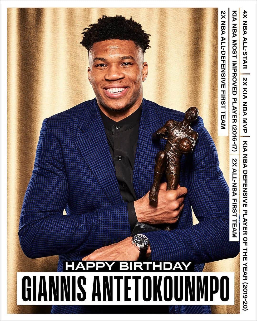 NBAさんのインスタグラム写真 - (NBAInstagram)「Join us in wishing back-to-back #KiaMVP @giannis_an34 of the @bucks a HAPPY 26th BIRTHDAY! #NBABDAY」12月6日 23時59分 - nba