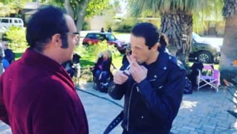 エイドリアン・ブロディのインスタグラム：「🎲 🎲 Dices!!! 🎲🎲 This is me playing me, playing Dice, playing Dice... #what  @andrewdiceclay #diceman #og #meta #comedy」