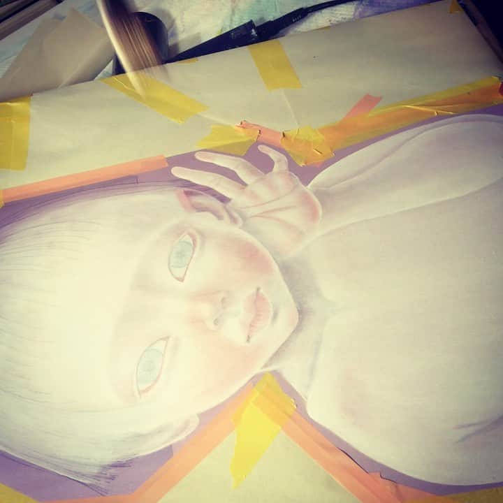 のインスタグラム：「Thanks for coming my page!! Acrylic on canvas。。。^o^  アクリル絵の具で描いています。。。☆  Acrílico sobre lienzo ... ^ o ^  Thanks for coming my page!!   #coco  #cocoart #coart #Cobuncozo #こうぶんこうぞう  #animeboy #animegirl #Japanesepaintings #artmuseum  #abstractart  #artistsoninstagram  #artshow  #artlovers  #artofvisuals  #photooftheday #Instagram #instacoco #lowbrowart #絵 #イラスト #アート」