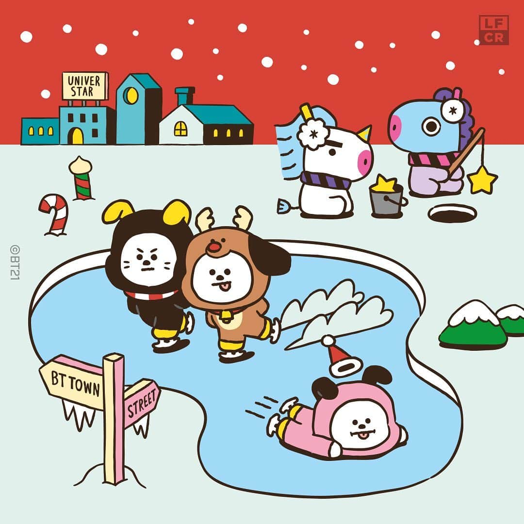 BT21 Stars of tomorrow, UNIVERSTAR!さんのインスタグラム写真 - (BT21 Stars of tomorrow, UNIVERSTAR!Instagram)「The magic is in the air.✨ <Holiday in BT21 Town> Theme ⠀ It’s finally that time of year! ❄️ BT21 are out and about, prepping for the holidays. ⠀ Visit LINE FRIENDS CREATOR now, to design your own holiday season products! > Link in bio ⠀ #BT21 #holiday #party #partytime #winter」12月7日 11時02分 - bt21_official