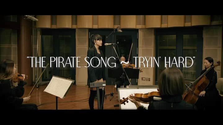 TANAKA ALICEのインスタグラム：「Atlas Studio Session Live  Starring Tanaka Alice  “The Pirate Song ~Tryin’ Hard” Now On YouTube」