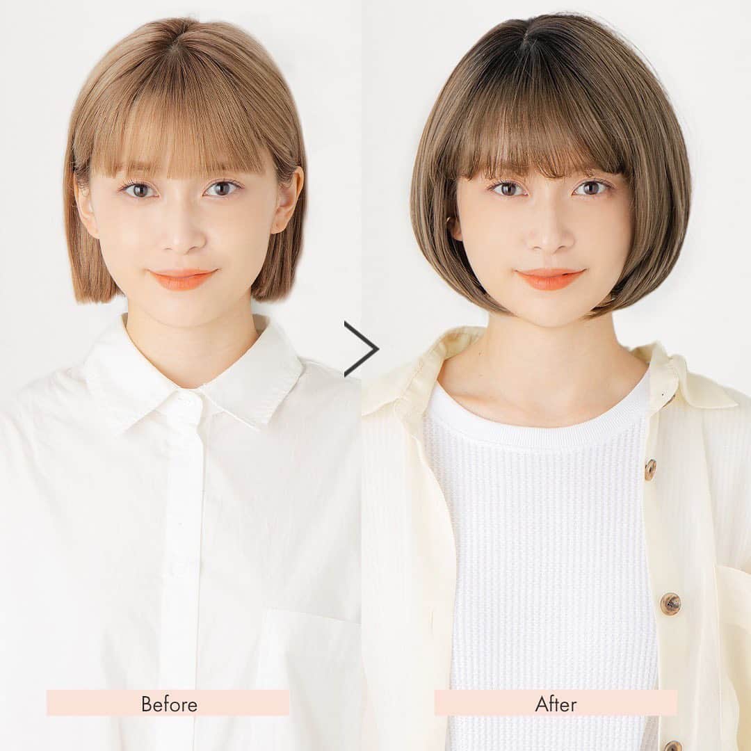 linea-storiaさんのインスタグラム写真 - (linea-storiaInstagram)「* * [ New Item ] 丸みのある美しいシルエットが、カジュアルな可愛さを演出するショートスタイルです。  前髪は、絶妙な毛量のシースルーバング。横からみるとふんわりと丸く、愛らしい印象に✨  サイドパートになった分け目が、トップをふんわり立ち上げやすくします。  📝 item #ふんわりサイドパートショート ハニーブラウンプリン  📝 model #和田えりか @_wadaerika  #リネアストリア #リネア #ウィッグ #フルウィッグ #カツラ #ヘアスタイル #ショートヘア #イメチェン #オシャレウィッグ #アッシュカラー #lineastoria #wig」12月7日 11時35分 - lineastoria