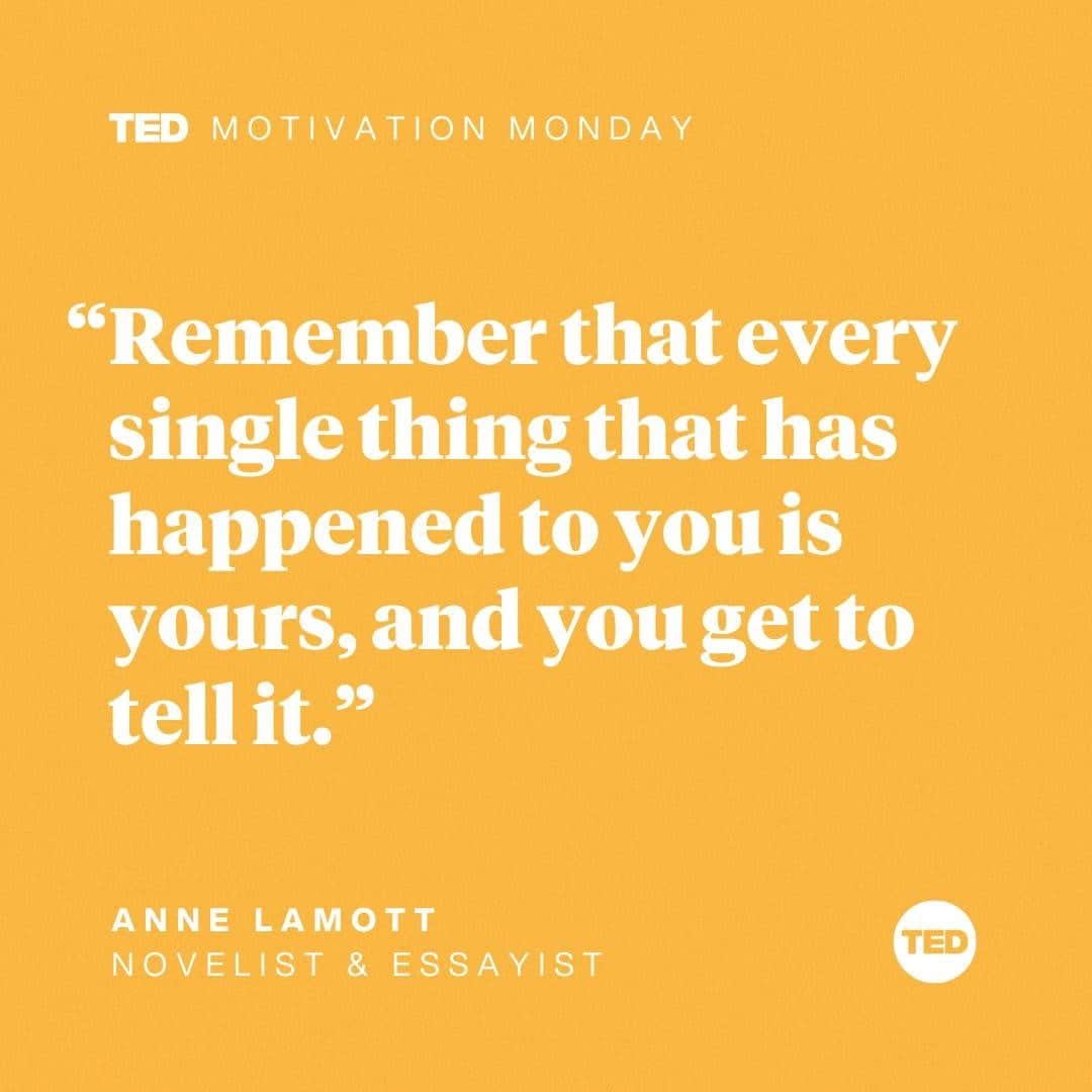 TED Talksのインスタグラム：「What have you kept silent about? It's time to own your truth and reclaim your story. A few days before she turned 61, writer @AnneLamott decided to write down everything she knew for sure. In a hilarious and life-affirming TED Talk, she shares 12 truths she's learned about family, writing, the meaning of God, death, and more. “People feel really doomed and overwhelmed these days, and they keep asking me what's true,” she says. “So I hope that my list of things I'm almost positive about might offer some basic operating instructions to anyone who is feeling really overwhelmed or beleaguered.” Visit the link in our bio to watch — and find some inspiration to make a list of your own! #MotivationMonday」