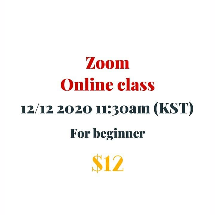 MINA MYOUNGさんのインスタグラム写真 - (MINA MYOUNGInstagram)「Hi guys! I'll open an online class for beginner at 11:30am(KST) Dec 12th Saturday 2020! Come join me :) I will hold more online classes depending on your interest!  Class fee $12 with PayPal Transfer to : gyqor1021@naver.com Once you transfer, you will get the Zoom Join link on your email before 1hour the class!  *Refund not available once class starts.  한국분들 중 신청원하시는 분들은 디엠으로 연락주세요! (페이팔 사용이 어렵습니다)  #minamyoungonlineclass」12月7日 22時59分 - minamyoung