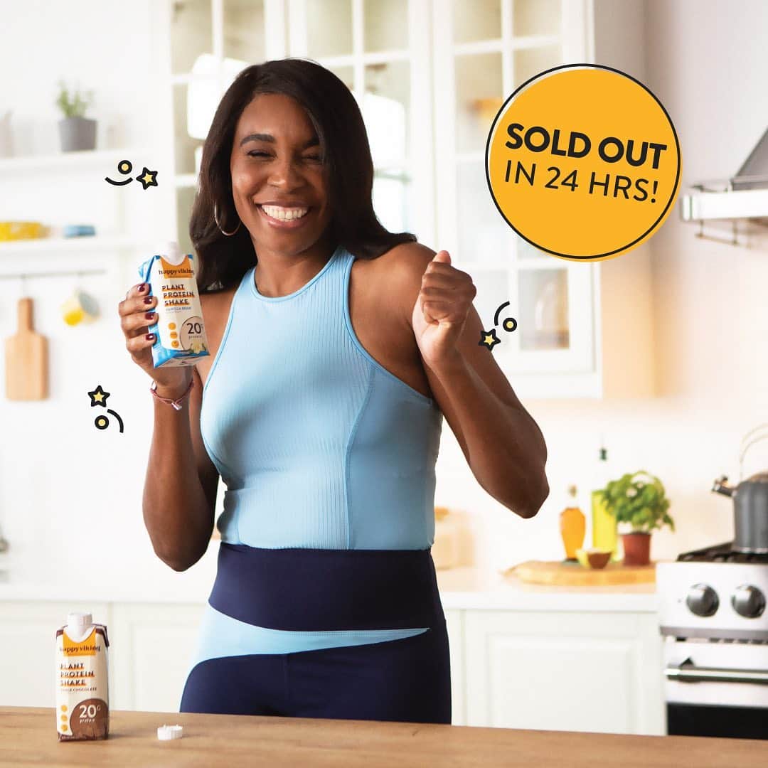 ビーナス・ウィリアムズのインスタグラム：「I can't believe @drinkhappyviking sold out in 24 hours! I'm beyond grateful for all of the support. Go to drinkhappyviking.com to join the waitlist!」