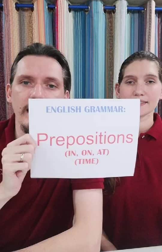ETHOSのインスタグラム：「Prepositions (in, on, at) time」