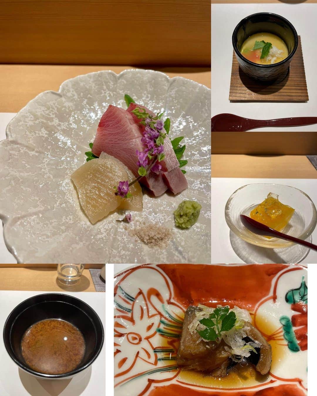mimiさんのインスタグラム写真 - (mimiInstagram)「楽しみにしていた お寿司屋さん🍣 大宮にある寿司 六花へ☺️💓  大将はミシュラン店出身✨ おまかせ握りの上コースをいただきました❣️  ☑︎松茸1番出汁をいただいて コースがスタート💓  ☑︎前菜をいただき （雲丹とクリームチーズのモナカ美味しかった🥺❣️） ☑︎お刺身は脂の乗った弾力のある肉厚鰤と歯応えある平貝✨  そして握りへ🍣 ☑︎1番最初の握りが中トロ。 お腹が空いてる状態での中トロ 本当最高🤤❤️  ☑︎スミイカ　昆布のお塩とカラスミ ☑︎ヒラメ ☑︎アジ ☑︎イサキ ☑︎カマス炙り  アジ、本当に美味しかった🥺 すり潰した九条ネギがアクセント✨ カマス炙りも風味から幸せを感じられる。  ☑︎銀鱈の煮付け 優しい甘みと銀鱈の旨味、たまらない🥺  ☑︎ホッキ貝 ☑︎漬け赤身マグロ 鮮度の高い鮪。柚子の香りがアクセント。これはさっぱり美味しすぎる❣️  ☑︎いくらのダシ醤油漬け 大粒いくらにキャビアと金粉を。 贅沢すぎる。 食べた瞬間もため息が出る美味しさ。  ☑︎雲丹の手巻き 雲丹たっぷり。 甘み全開の文句なしの極上雲丹🥺💕  ☑︎蟹の茶碗蒸し をいただきほっこり落ち着いた所で  ☑︎大トローーーーー🤤🤤🤤🤤 とろける🥺ブワーっとなくなる🥺💓幸せすぎる🤤  ☑︎アナゴ ふわふわ甘みのある穴子に柚子の香りが絶妙🤤  ☑︎とろたく 最後の細巻はとろたく🥺 とろたく好きとしては嬉しすぎる✨ お隣の玉子はスイーツのような甘さたっぷりの玉子焼き❣️  ☑︎赤出汁味噌汁 ☑︎みかんとシャンパンのゼリー  最後まで満足感たっぷりのコース。 全て美味すぎて ２４品パクパクといただき お腹いっぱい🤤💕  シャリは大好きな赤酢で固め✨ シャリや山葵の好み量もしっかり聞いてくれるところ、ありがたい☺️  お気に入りのお寿司屋さんになりました💓 ・ #六花 #大宮寿司六花 #大宮 #大宮グルメ #大宮ランチ #寿司六花 #大宮南銀 #大宮寿司 #大宮ディナー #埼玉寿司 #ミシュラン #お気に入りのお寿司屋さん #埼玉グルメ #関東グルメ #内緒にしたいお店 #グルメ好きな人と繋がりたい #インスタ探検隊 #たべすたぐらむ #インスタグルメ #インスタグルメアワード2020 #グルメ部 #グルジョ #mimiディナー #贅沢の極み #寿司好きな人と繋がりたい #お寿司が好き #カウンター寿司 ウーミーpr Support By woomy」12月7日 16時14分 - chan.mi3