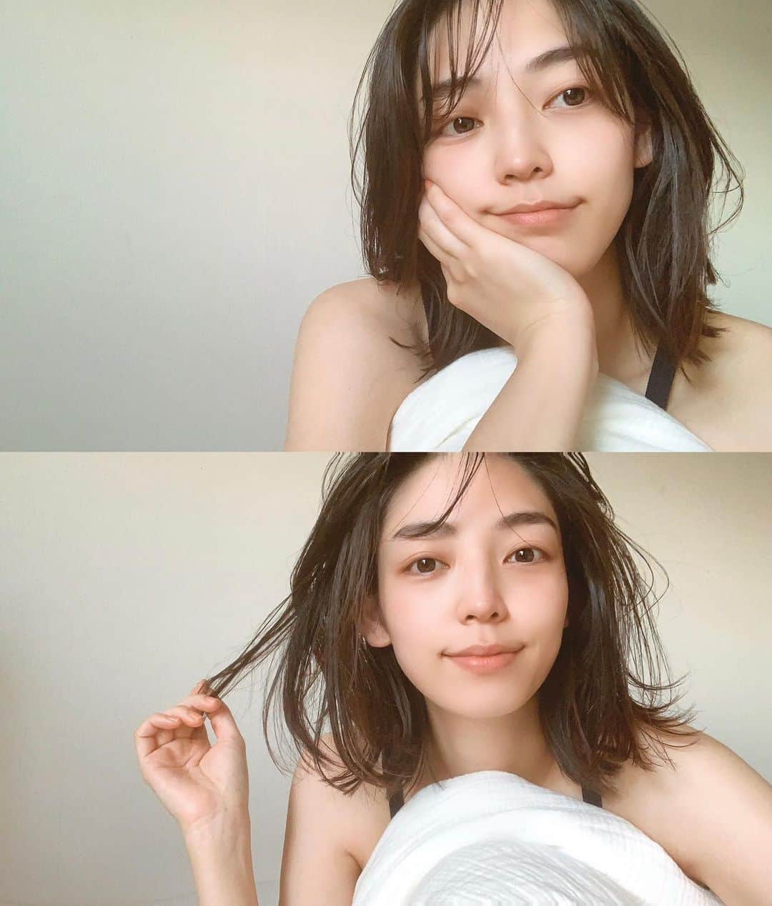 仲美咲のインスタグラム：「寒くなってきて肌がより乾燥しやすい時期になってきましたね〜🌿 . 私の肌ケアについて少し。 . 肌ケア何してるの？と聞かれる時に答えているのが　“拭き取り化粧水”　をしていますと答えています。 . それを化粧水前にするとしないとで余分なものが毛穴からなくなるイメージで、メイクのノリも変わってくる気がしてます。 . あとは特別なことをするのではなく基本的なスキンケアを毎日朝夜行ってメイクしたまま寝たりせず、ねむいけど、めんどくさいけどコツコツ毎日鏡を見てお肌の状態をチェックしてキレイになれ〜と言い聞かせるのも大事に気がします笑 . お肌にももちろんそうですが体と心にもストレスを与えないで喜ぶことをすると自分自身が綺麗になる！  .と信じてます😌 . みんなも一緒にこの冬を乗り越えよう🤸‍♂️☀️ . #スキンケア#すっぴん#コスメ#メイク#肌ケア #美容#beauty」