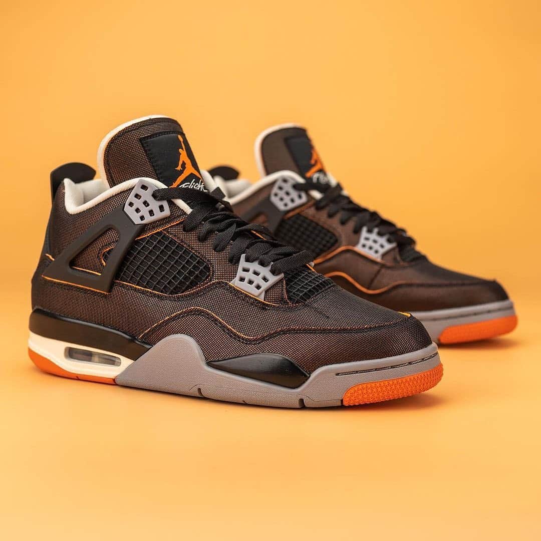 HYPEBEASTさんのインスタグラム写真 - (HYPEBEASTInstagram)「@hypebeastkicks: @jumpman23 is now preparing an Air Jordan 4 Retro SE WMNS “Starfish.” The upper of the shoe looks to be constructed of panels of orange overlayed with a fine black mesh-like material that creates an interesting color contrast. While upside-down “AIR JORDAN” badges on the inside of tongues, cream-colored sockliners, matching Air-assisted midsoles with black segments and gray/orange rubber outsoles round up the design. It’s expected to release February 21, 2021, for $190 USD.⁠⠀ Photo: @hanzuying」12月7日 16時56分 - hypebeast