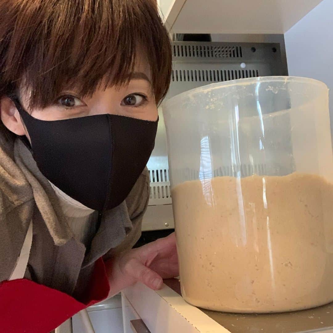 のインスタグラム：「. はじめての味噌作り！ 1年後美味しいお味噌になっておくれ✨ 今から楽しみ🥰 . #味噌作り #はじめての手作り #1年後のお楽しみ」