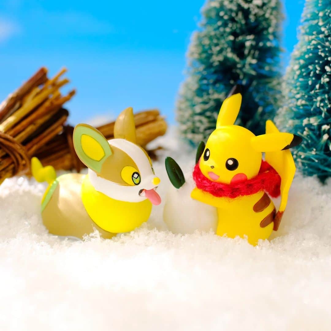 のインスタグラム：「【今日のピカチュウ】 雪遊びをしているみたい😆 その雪だるま…もしかしてワンパチかな❓⛄ #pikachu #yamper #pokemon #pikachu_snap #photooftheday #winter #snow #snowman #ピカチュウ #ワンパチ #ポケモン #冬 #雪 #雪だるま #雪遊び」