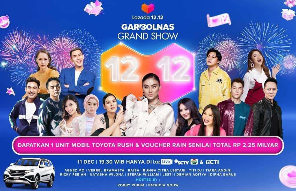 ステファン・ウィリアムさんのインスタグラム写真 - (ステファン・ウィリアムInstagram)「Saksikan Lazada 12.12 Garbolnas Grand Show hanya di SCTV, RCTI dan aplikasi Lazada tanggal 11 Des pukul 19.30 Dapatkan 1 unit mobil Toyota Rush dan Voucher Rain senilai 2,5 milyar!   @lazada_id #Lazada1212 #Garbolnas」12月7日 17時56分 - stefannwilliam