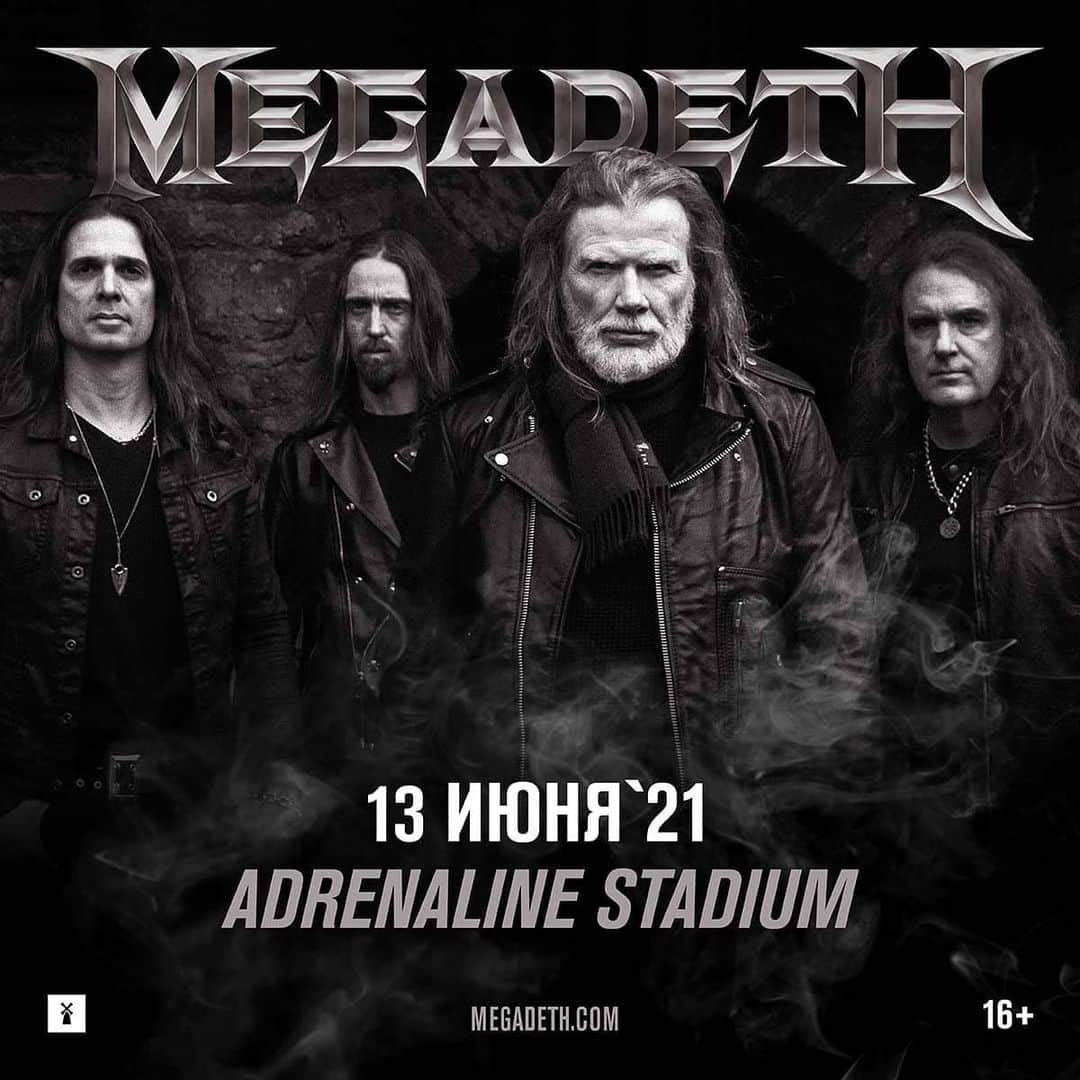 Megadethさんのインスタグラム写真 - (MegadethInstagram)「Москва! Увидимся 13 июня 2021 года в Adrenaline Stadium! Билеты поступят в продажу 9 декабря в 12:00 по московскому времени. megadeth.com/tour」12月7日 18時02分 - megadeth