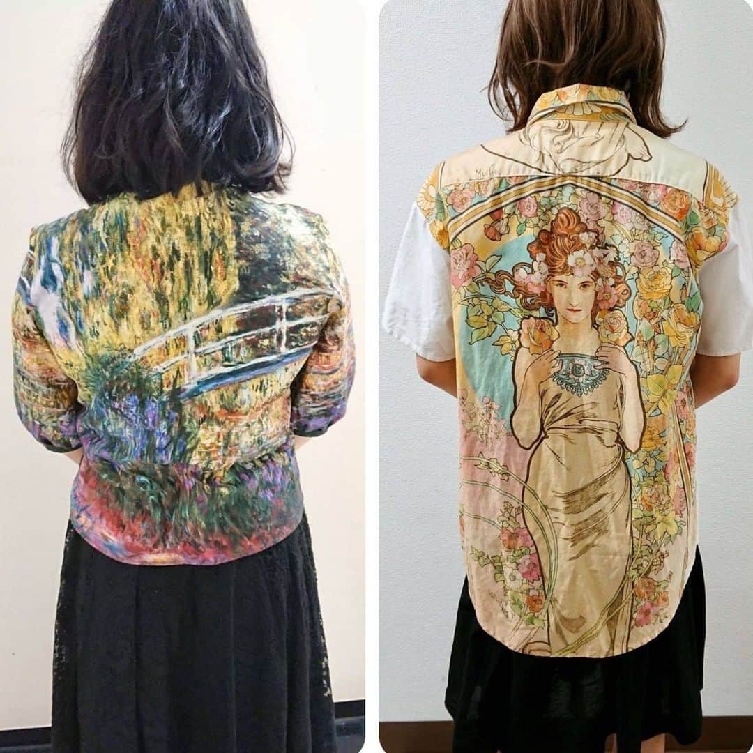 のインスタグラム：「着るアート。名作絵画の生地シリーズに、新作レオナルド・ダ・ヴィンチが入荷しました！  バックプリントに使うと、インパクトがありますね！  ミュシャ、クリムト、ゴッホ、モネも取り揃えています。  アメリカの老舗生地メーカー、ロバートカフマンの生地です。 扱いやすいシーチング。  高精細な印刷技術でプリントされています。  お洋服にしても可愛いですし、クッションにしたり、壁にタペストリーとして飾っても映えます！  ▼レオナルドの手稿とドローイング(20097　#199） レオナルド/女性の頭部素描（20099　#199） 綿100％ ￥2,100/m＋税 ※10cm単位で販売  ▼レオナルド・ダ・ヴィンチ最後の晩餐(20095　#199) 綿100％ 約110×60cm ￥2,100＋税 ※パネル単位で販売  ▼モナ・リザ(20096  #199) 綿100％ 約110×100cm ￥2,100＋税 ※パネル単位で販売  ▼ROBERT KAUFMAN ミュシャ「薔薇」(18190　#238) 綿 100％ 生地幅: 110×約60cm ¥1,260+税 ※パネル単位で販売  ▼取扱店舗 オカダヤ新宿本店アルタ生地館4階  #ロバートカフマン #robertkaufman #robertkaufmanfabrics #名画を纏う #着るアート #大人服ハンドメイド #大人服ソーイング #ソーイング大人服 #手芸好きさんと繋がりたい #手芸好きな人と繋がりたい #textile #sewing #オカダヤ #okadaya」