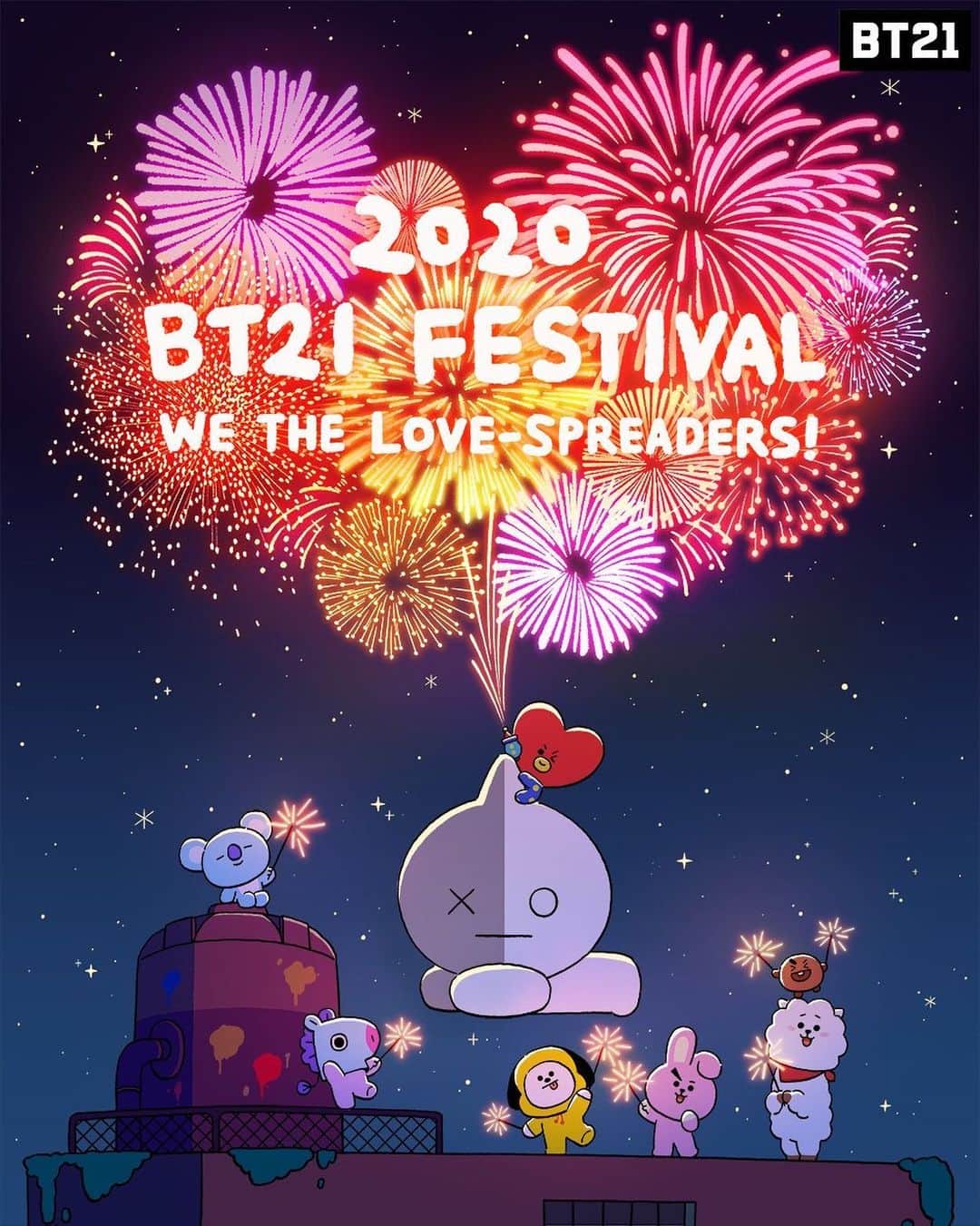 BT21 Stars of tomorrow, UNIVERSTAR!さんのインスタグラム写真 - (BT21 Stars of tomorrow, UNIVERSTAR!Instagram)「2020 BT21 FESTIVAL WE THE LOVE-SPREADERS!  The one and only BT21 and UNISTARS Festival is  kicking off! 🎉  Let's celebrate this month of love. ❤️ Get in! 👉 Link in bio!  #2020BT21FESTIVAL #BT21 #SPREADLOVE」12月7日 18時59分 - bt21_official