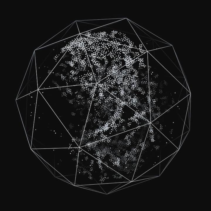 のインスタグラム：「Another #touchdesigner project searching for the right parameter to create an #audioreactive particle world.⠀ ⠀ @touchdesigner⠀ Music: “Uoon II” by #alvanoto #ryuichisakamoto⠀ ⠀ #generativeart #newmediaart #digitalart #particles #polygon #nvidiaflexsolver #audiovisual #visualart #abstractart #realtimegraphics #mediaart #visuals #motiongraphics #creativecoding #codeart #computerart #fluidparticles #vrioon #vj #vjing」