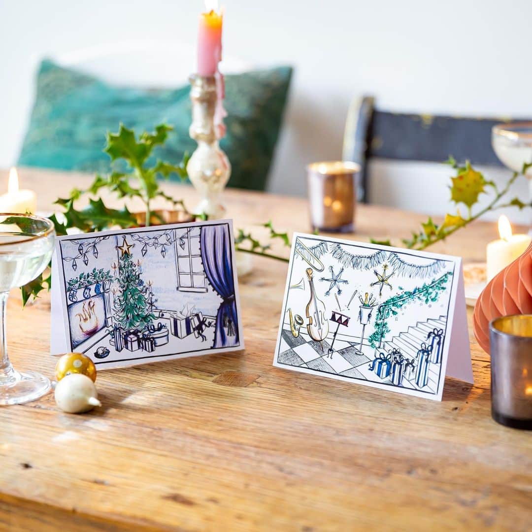 モルトンブラウンのインスタグラム：「This Christmas, we've partnered with the Campaign to End Loneliness. Bring joy to loved ones with our charity Christmas cards, featuring two bespoke illustrated designs by Emma Rios. All profits from these cards are going to our chosen charity. We believe that together, we can end loneliness.」
