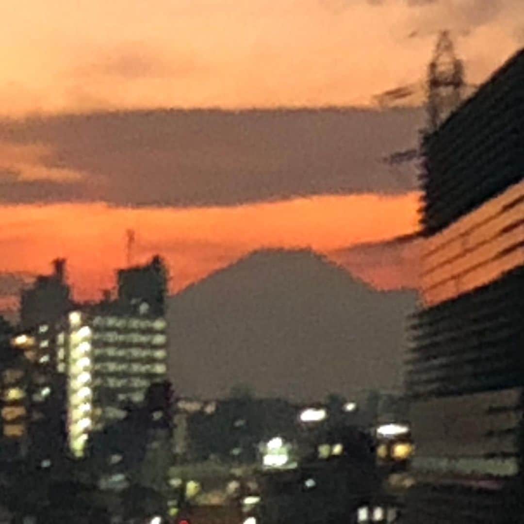 高橋ひとみさんのインスタグラム写真 - (高橋ひとみInstagram)「今日のお散歩🐶 夕焼けがキレイでした。 富士山🗻がくっきりと見えました！」12月7日 20時33分 - hitomi_momoe