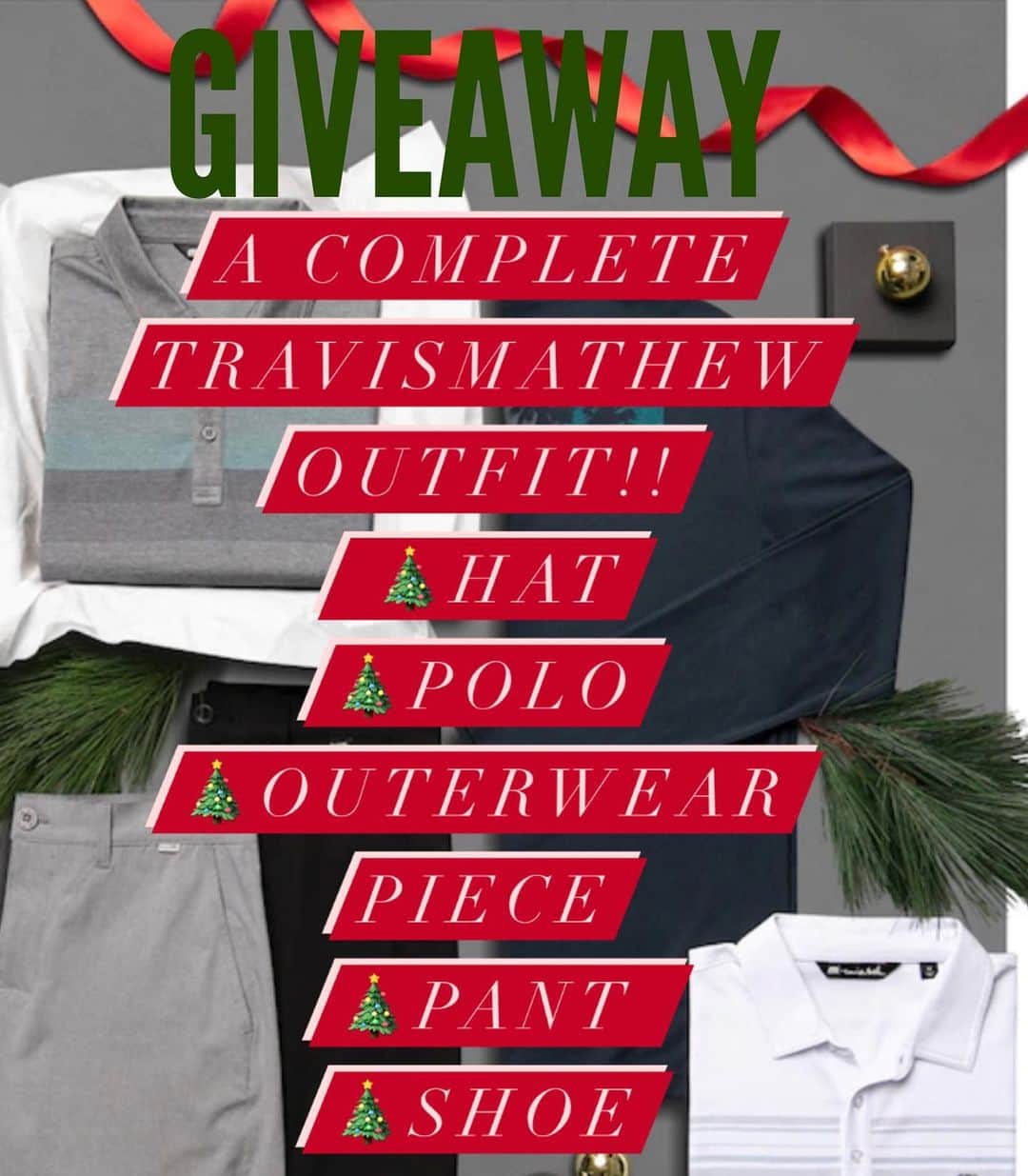 Elise Lobbさんのインスタグラム写真 - (Elise LobbInstagram)「🎄💚G I V E A W A Y❤️🎄 Day 2 of 10 !!   •• I’m teaming up with @travismathew to giveaway a COMPLETE @travismathew OUTFIT (hat, polo, outerwear piece, pant and shoes!!) to one lucky winner ••⁣⁣ ⁣⁣ How to enter:⁣⁣ ⁣⁣ 1) FOLLOW @travismathew  2) FOLLOW @eliselobb ⁣⁣(me) 🤪 3) LIKE this post⁣⁣ 4) TAG a friend in the comments. 1 tagged friend = 1 entry. UNLIMITED entries.⁣⁣ 5) SHARE to your story for TEN bonus entries!! 🥳 ⁣⁣ Winner @dwat84 !!!!!!  #golf #giveaway #merrychristmas #golfgiveaway #travismathew」12月8日 7時41分 - eliselobb