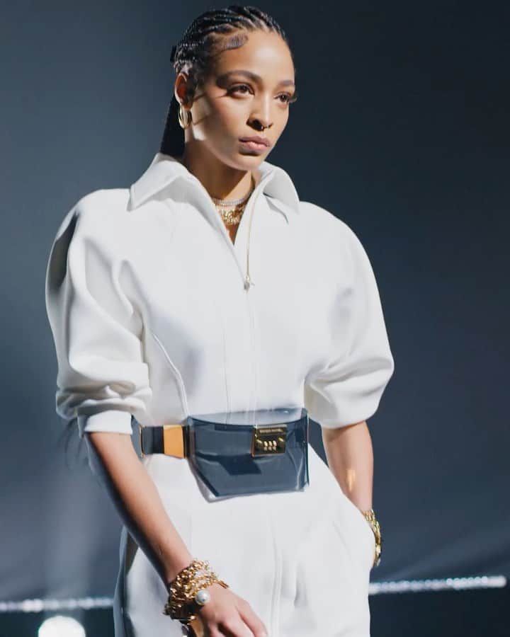 Fashion Weekのインスタグラム：「Tapping into our sporty side with this look from @brandonmaxwell's Spring 2021 runway presentation. Watch the full show now at the link in bio.⁠」