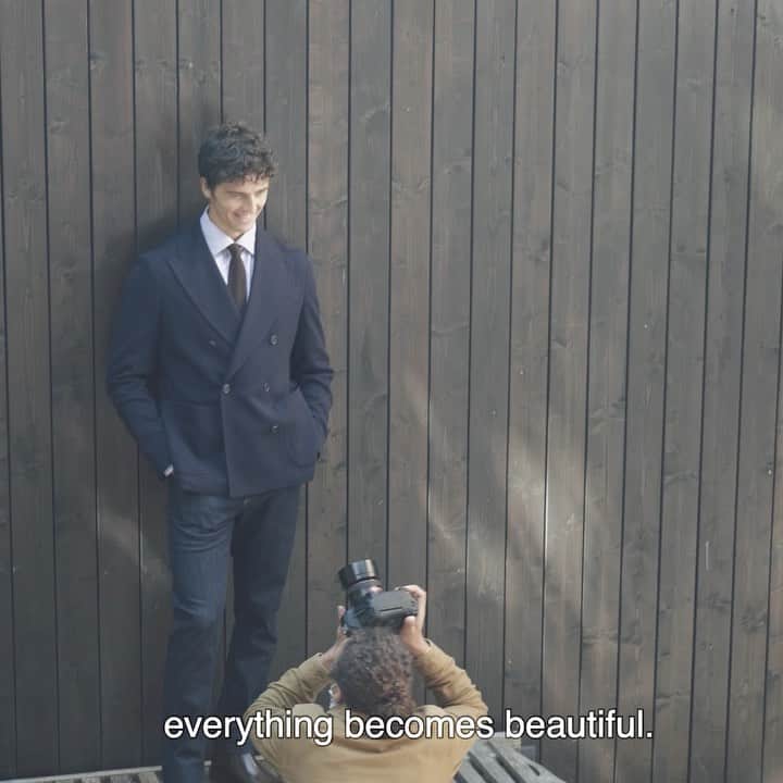 カナーリのインスタグラム：「@alessandro_burzigotti, photographer of the #CanaliFW20 campaign, tells us about his own way of #ChasingBeauty. #Canali1934 #MadeInItaly」