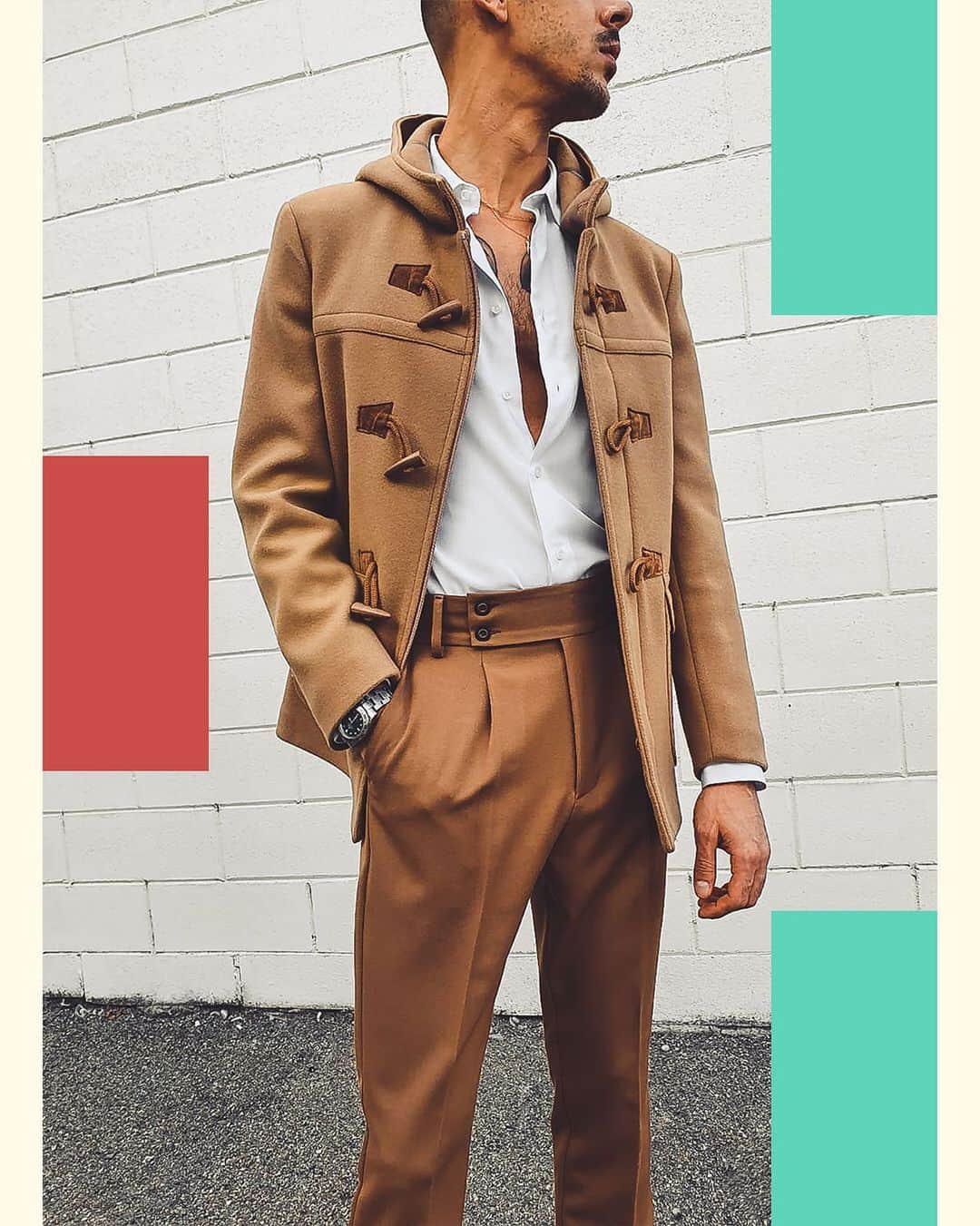 ザゴンマンのインスタグラム：「🟣 Un lunedì che accende la voglia di vacanze e Natale! . . . . . #xagonman #xagonmanclothing #man #palette #brand #outfit #Christmas #style #natale #december #monday #camel #autumn #beyourself #italy #bologna #2020」