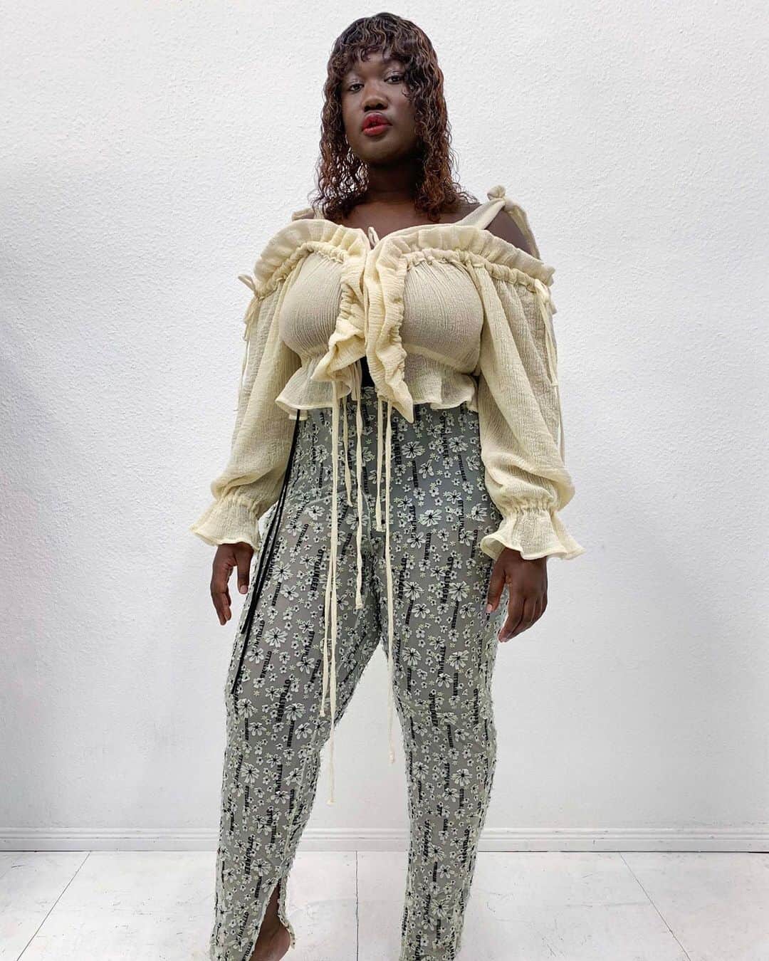 Fashion Weekのインスタグラム：「What's your superpower? @ottolinger1000 Spring Summer 2021 collection was created to underscore the strengths within ourselves. Proceeds from a specially created sweater for the collection will go to @chooselove, an organization working to support and elevate the voices of refugees. 📸 c/o the designer.」