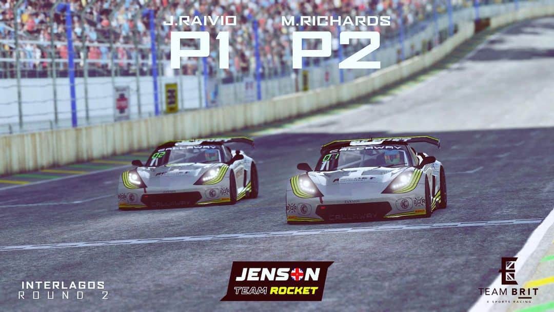 ジェンソン・バトンのインスタグラム：「Congrats to @rocket_msport Esports drivers @joonasraivio & @rxchardsnco for finishing 1-2 in rd2 of the @eteambrit champs 👏🏽 #esports」