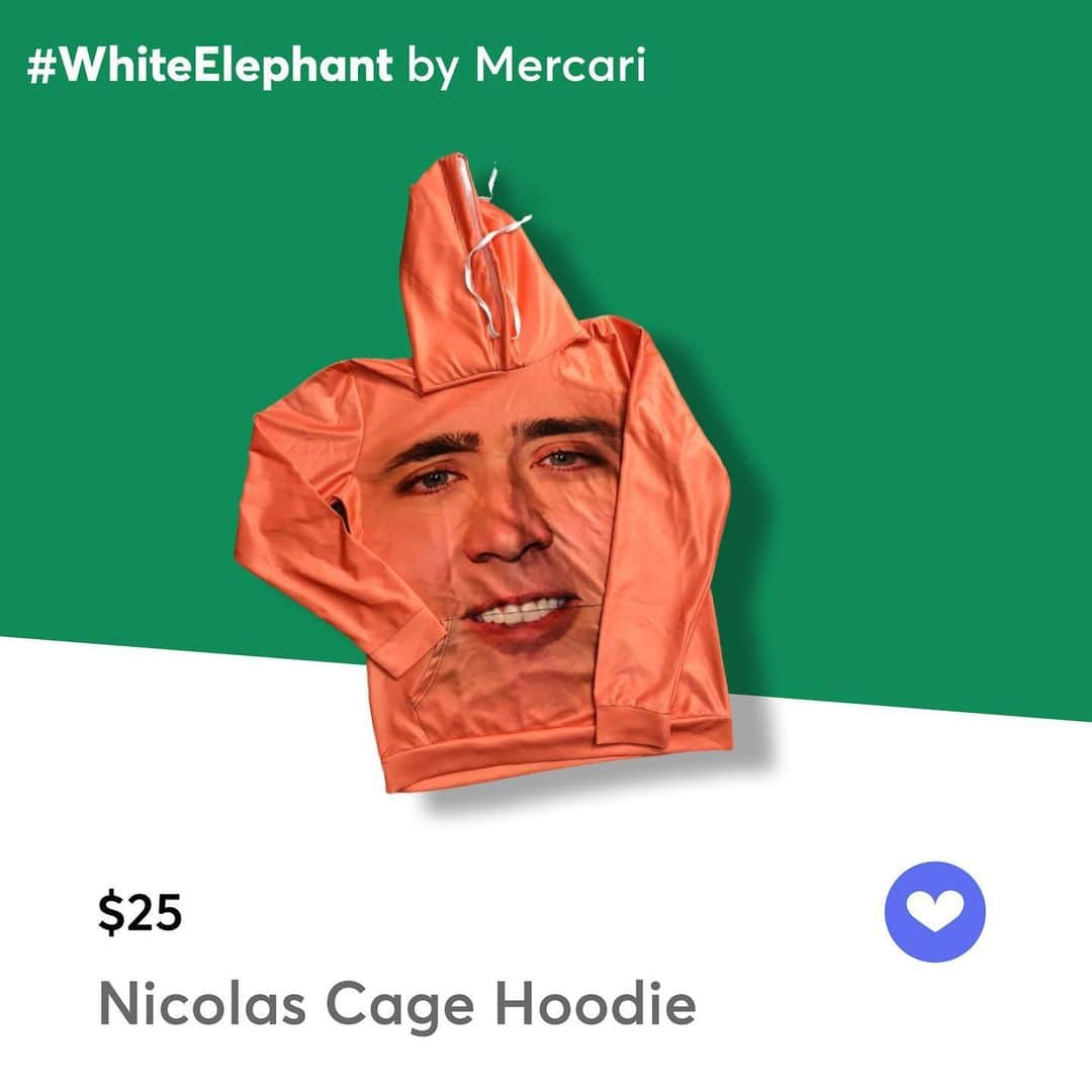 Mercariのインスタグラム：「Nobody does #WhiteElephant like Mercari. (Sorry, if we had to see this, so did you.) Link in bio to shop endless holiday funnies.」