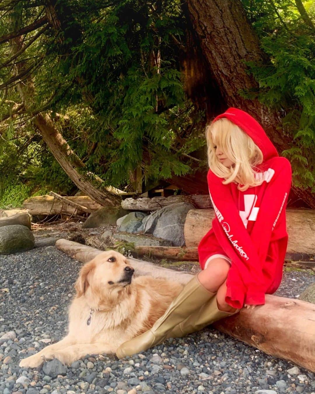 パメラ・アンダーソンのインスタグラム：「Is there  such thing  as a  gentle activist? -  Stay  tuned ... 🐖 #romanticactivism #earthguard」