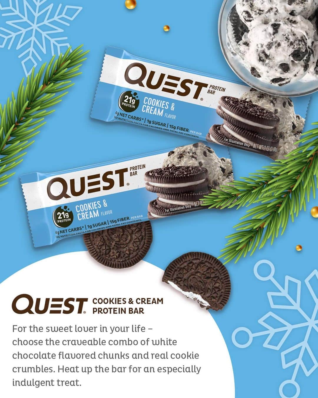 questnutritionさんのインスタグラム写真 - (questnutritionInstagram)「What to get the Questie or special someone in your life? 🎁🎄 Here’s a guide to healthful goodies they’re sure to love. 💙 SWIPE THROUGH! 📲 #onaquest」12月8日 2時47分 - questnutrition