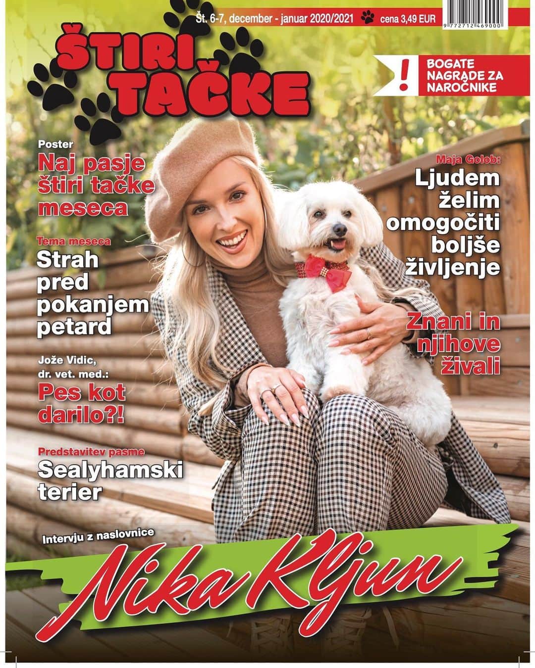 Nika Kljunのインスタグラム：「Ste jo že kupili? 🤪💁🏼‍♀️📸 The December - January issue of “Štiri tačke” Slovenian 🇸🇮 magazine is OUT now‼️👱🏻‍♀️🐶 . “Štiri tačke” is a magazine all about our furry friends, & translates to “four paws” 🐾 in my language! ❤️😄 . It is always so much fun and an honor to be on the covers of magazines in my country. 🙏🏼📰 I cherish every opportunity to share stories with my amazing supporters. But this cover and interview ☝🏼 was extra special to me, because I am truly such an animal lover! 🥰🐆🦘🐩🦮 . In this interview, I talk about how much more beautiful life is when we open our hearts to animals. I genuinely believe that we are all meant to be connected 🙏🏼🙇🏼‍♀️🌍🐶🐱🐴🦋🦒🐠🐘🐬🦜. They are just as much an important part of nature, as we are.  Mother Nature speaks in many ways, and we should always listen 🙇🏼‍♀️✨ . I was also happy to have the opportunity to talk about the importance of taking care of yourself, mind, body and spirit. All great things start with gratitude, positivity and the unwavering commitment to designing your own life, rain or shine. 🌧☀️ WE HAVE THE POWER!  #WarriorMentality 🙏🏼❤️💪🏼 Always be and spread light, my loves.  . Thank you Nataša Bešter and Jerca Pokorn for having me in your magazine. 🙃 . Thank you to my auntie @tijaazman_photography 📸 for snapping these great pics! 🙏🏼✨ Always on point. Our family dog Bella is a little star now!! Haha #lovemyfamily 😘 . Also thank you another family member @lukaazman for capturing me and Jacky in Los Angeles (these photos means more than you know 🥺) & thank you @mrkaykasem for my #nkmerch photos.  #magazineoutnow #slovenia #sloveniangirl #animallover #ilovewhatido #gratitude #nikakljun #animallife #animalphotography #animalinstagram #kuzkogram #hišniljubljenčki #nikakljunchoreography #bolerodance #bolerodancecenter #dancelife #pawsitivevibes」