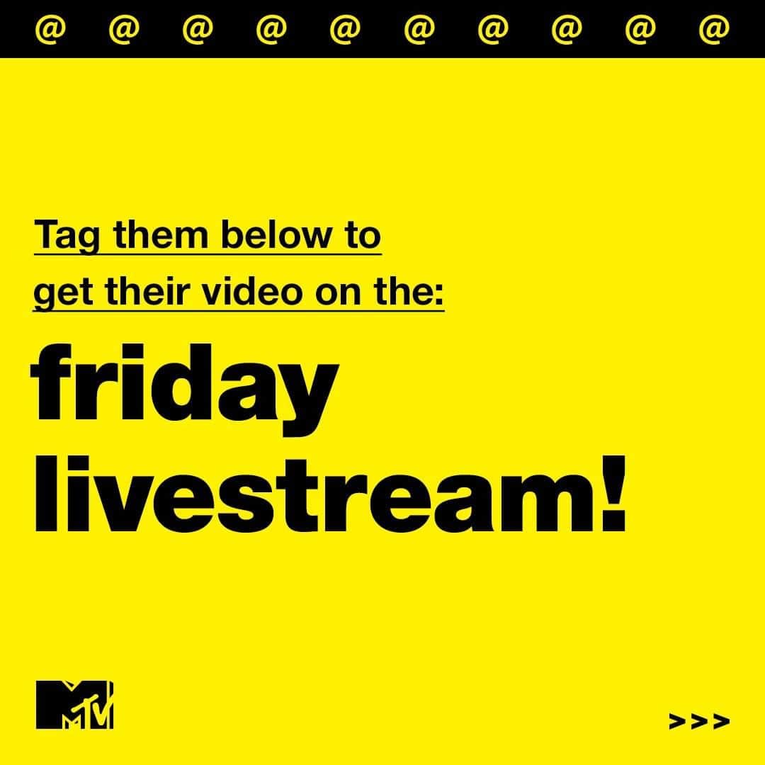 MTVさんのインスタグラム写真 - (MTVInstagram)「This is your chance to tell me your favorite new (or up & coming) artists of 2020 – and to get them on the #FridayLivestream this week 💛」12月8日 5時30分 - mtv