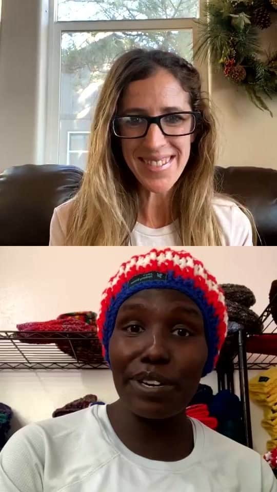 ホカオネオネのインスタグラム：「Discussing Aliphine‘s hopes for 2021 with Steph Bruce and Aliphine Tuliamuk」
