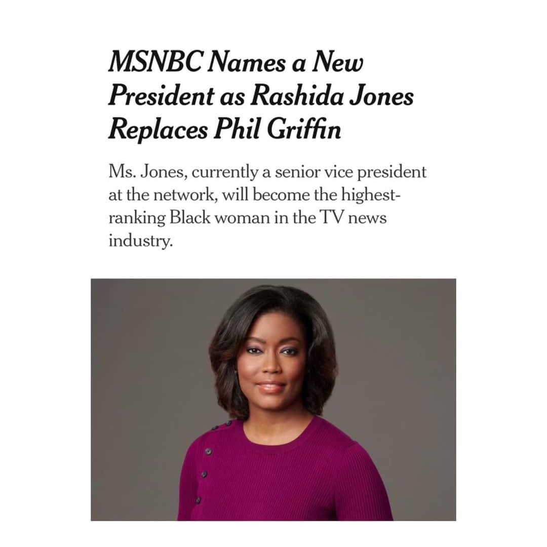 ラシダ・ジョーンズさんのインスタグラム写真 - (ラシダ・ジョーンズInstagram)「Congrats to Rashida Jones!! The FIRST BLACK PERSON EVER to run a major cable news network!! I'm so proud to share a name with you and also take this #myelf challenge to the next level. Rashida Jones on Rashida Jones INFINITY. ZOOM IN.   *big ups to @misterkarate for coming in hot and fast with the photoshop skills.」12月8日 9時36分 - rashidajones
