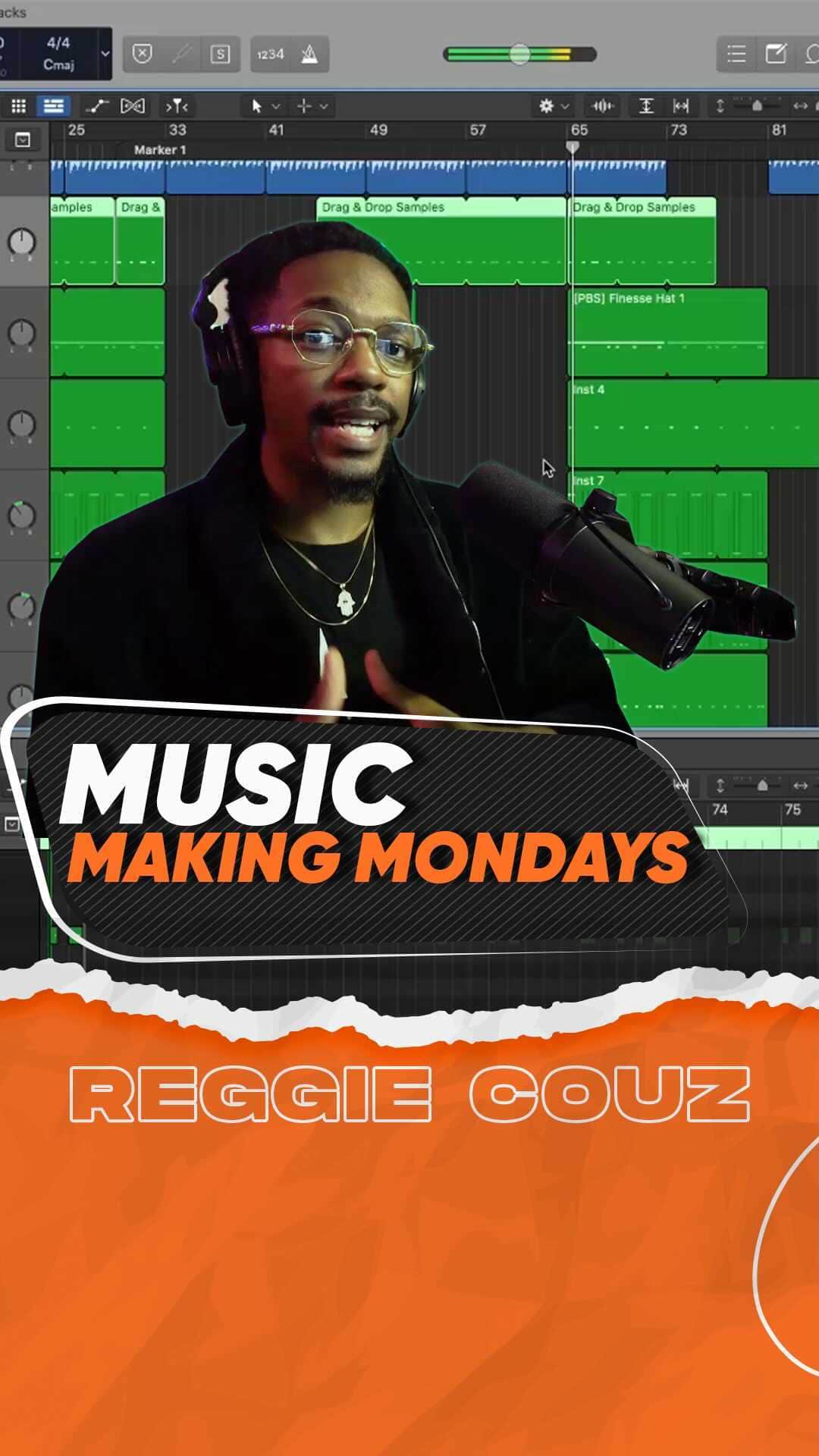 Reggie COUZのインスタグラム：「Back again with another making a beat. Like the video of want to see more content like this 👍🏾」