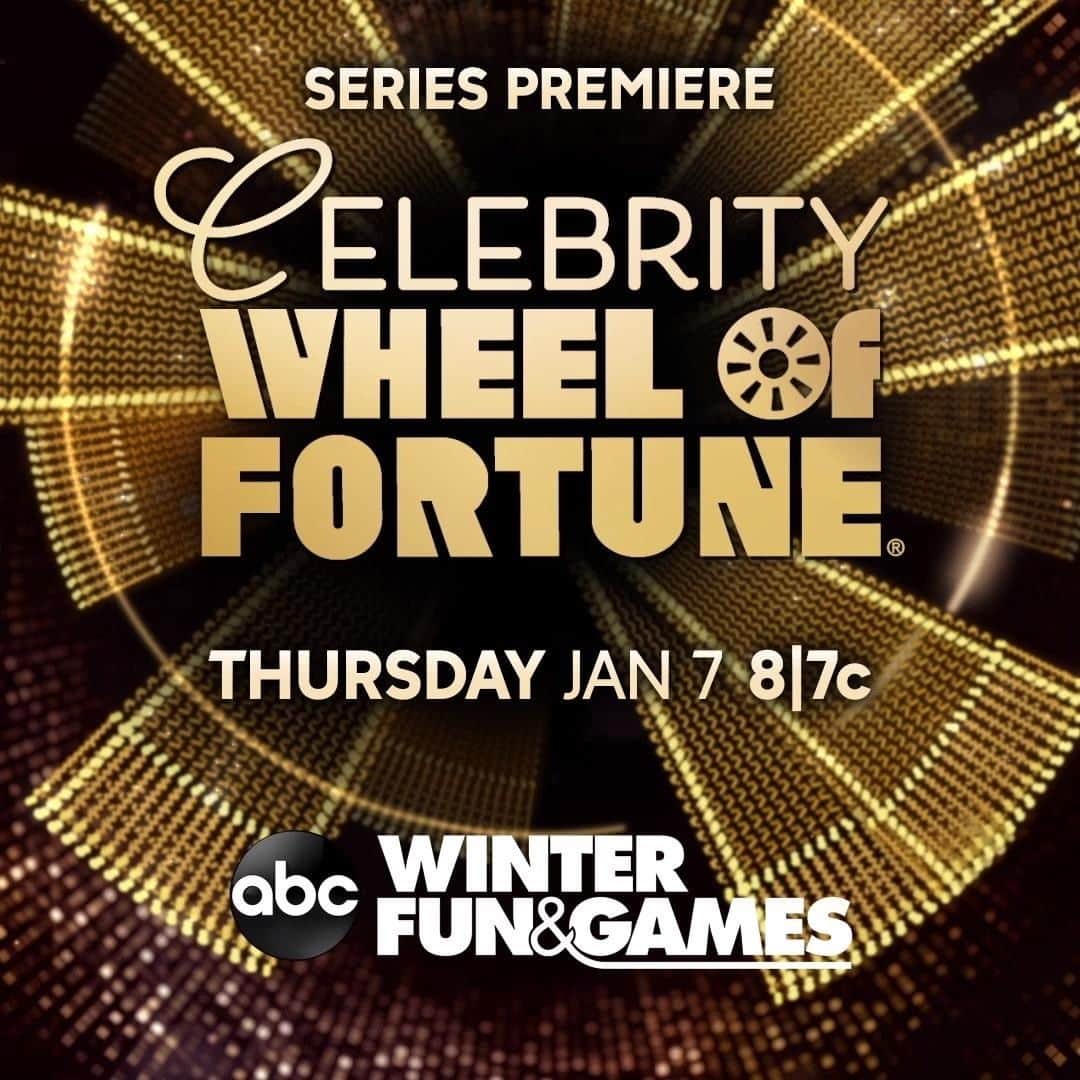 アメリカン・ブロードキャスティング・カンパニーのインスタグラム：「24 celebrities. 8 weeks. 2 hosts. 1 iconic wheel. Thursday Jan 7 on ABC 🤩 #CelebrityWheelOfFortune」
