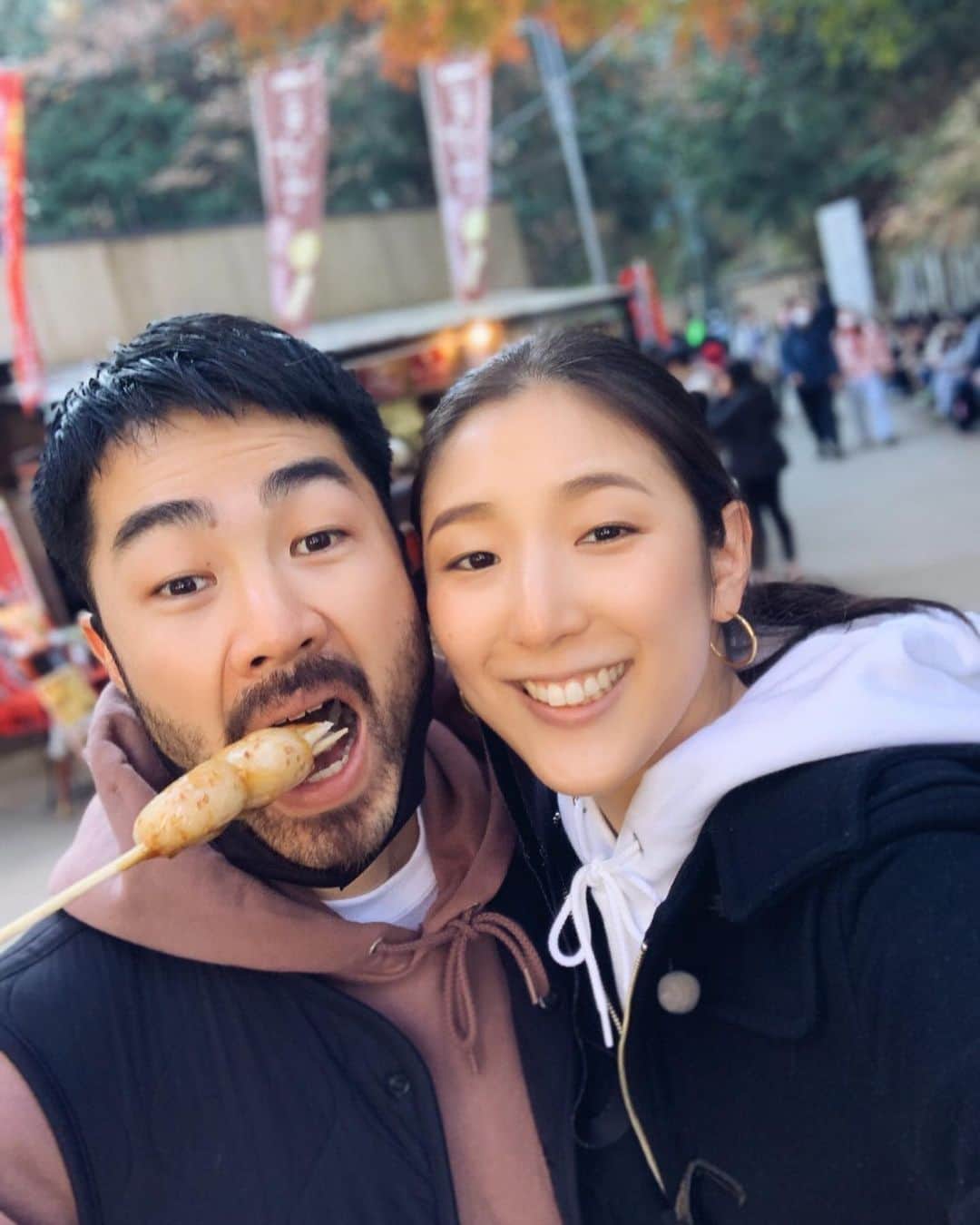 中田早保さんのインスタグラム写真 - (中田早保Instagram)「. 🍁🍁🍁 もちろん紅葉も綺麗だったけど、お団子が美味しかった🤤🍡笑 . #高尾山#花より団子#紅葉より団子」12月8日 12時44分 - saho_02