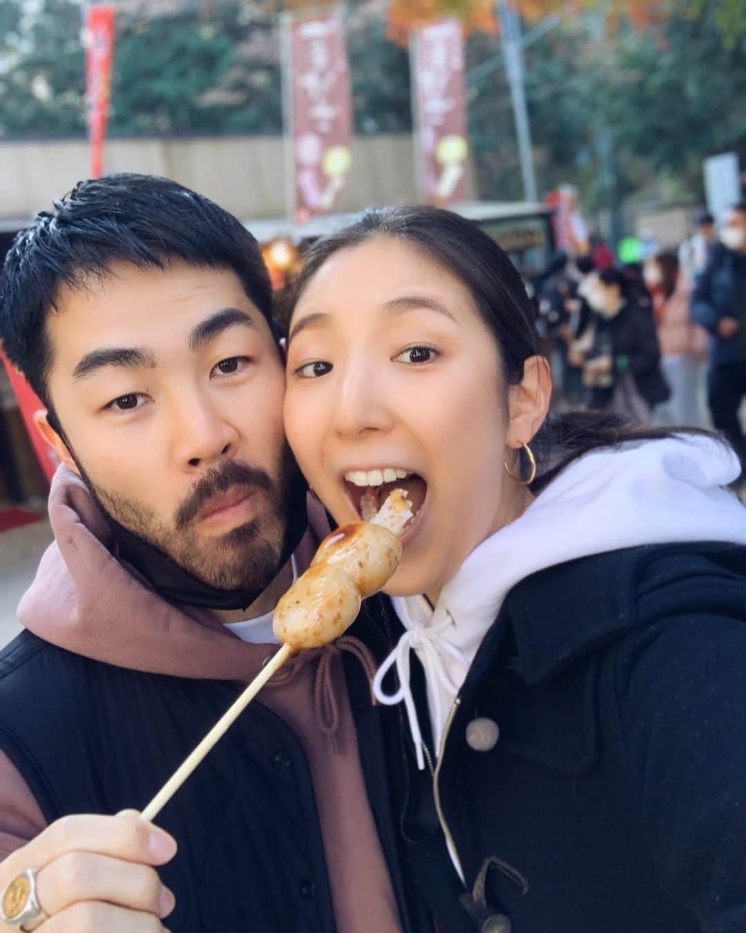 中田早保さんのインスタグラム写真 - (中田早保Instagram)「. 🍁🍁🍁 もちろん紅葉も綺麗だったけど、お団子が美味しかった🤤🍡笑 . #高尾山#花より団子#紅葉より団子」12月8日 12時44分 - saho_02