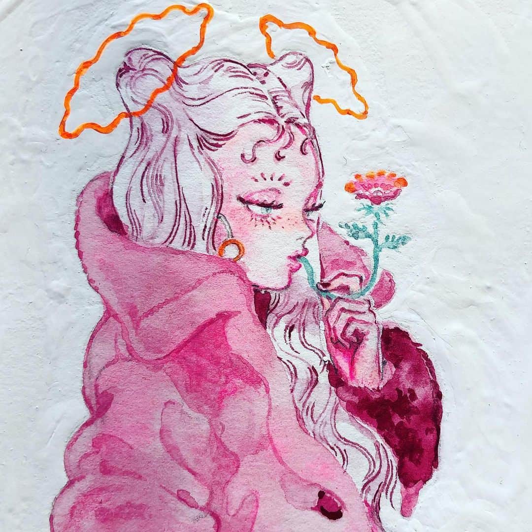eimiさんのインスタグラム写真 - (eimiInstagram)「#イラストレーションmoment#eimicroquis#eimi#AzamiEimi#illustration#drawing#girlsillustration#pink#artwork」12月8日 13時01分 - mqv_eimi